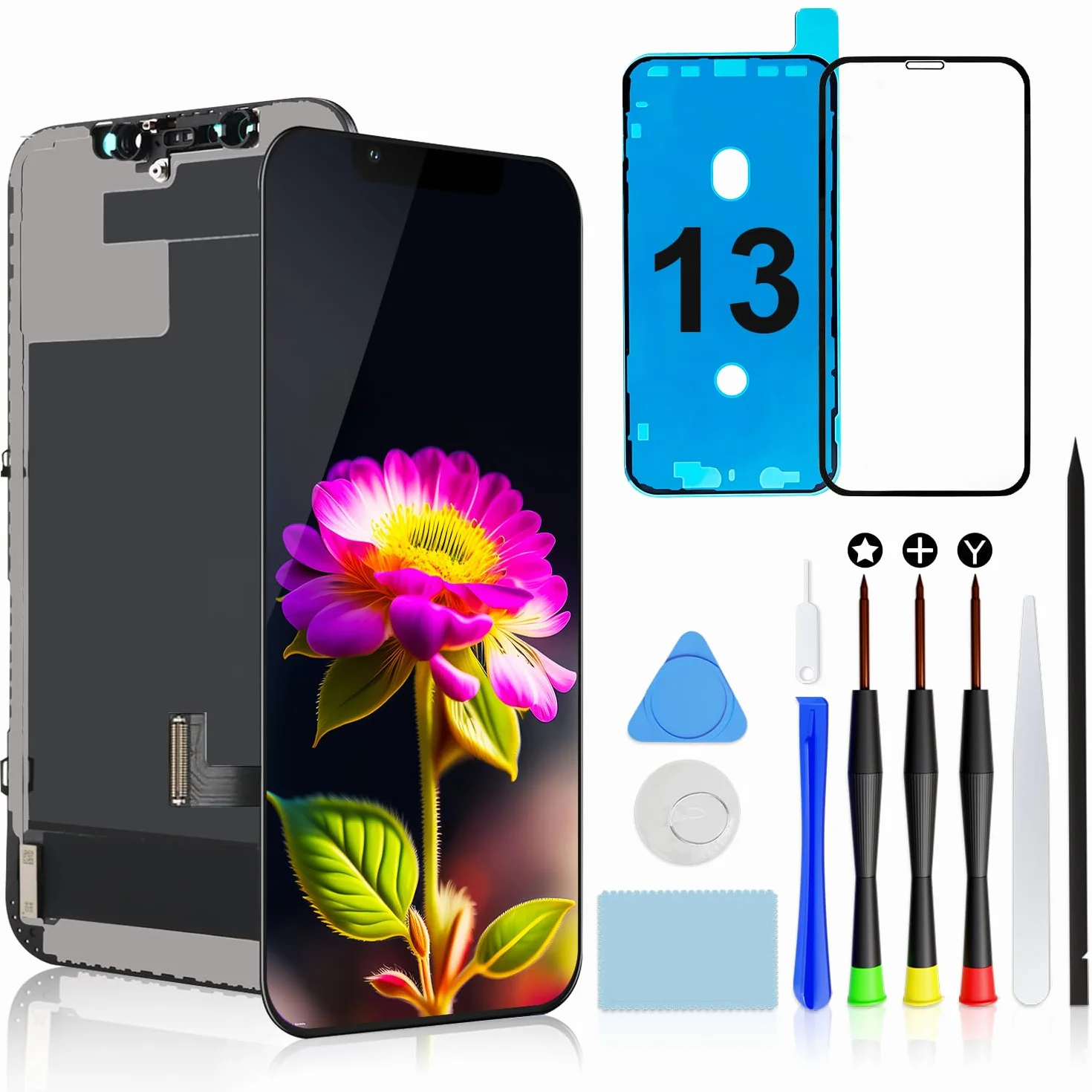 Écran pour iPhone 13 6,1" Full HD LCD Retina Tactile Cadre Assemblage