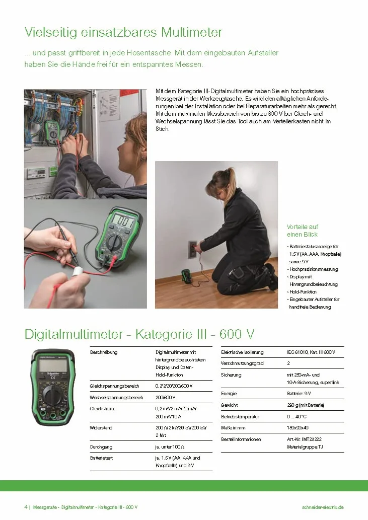 Multimetro digital Cat III 600V