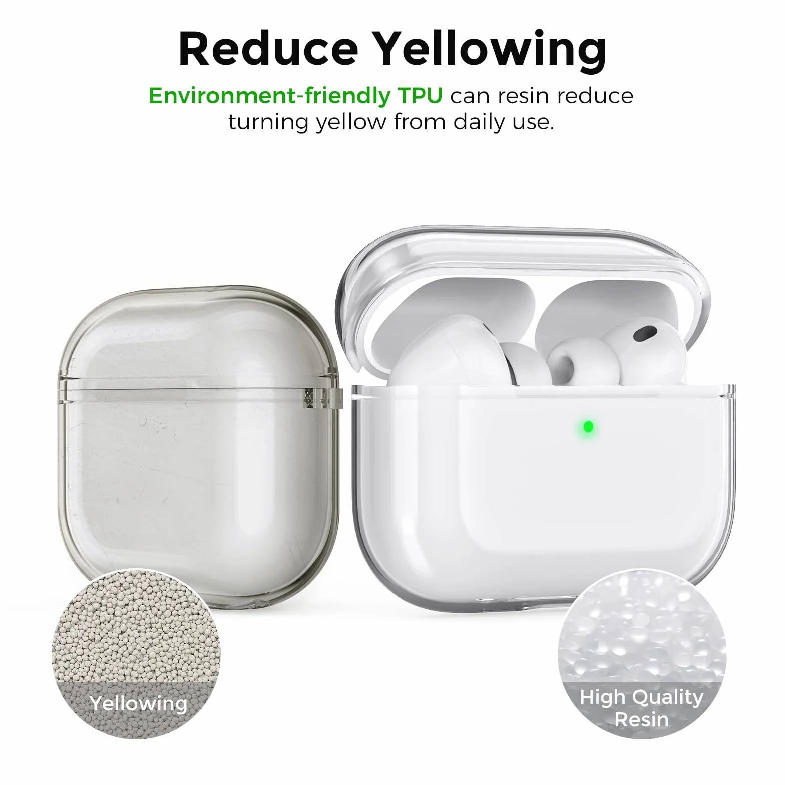 AhaStyle Transparente Coque AirPods Pro 3 (2025) avec Kit Nettoyage [Anti-Jaunissement] Étui Protection TPU Clear Housse pour AirPods Pro 3ème Génération Supportant Recharge USB-C et Recharge sans Fil