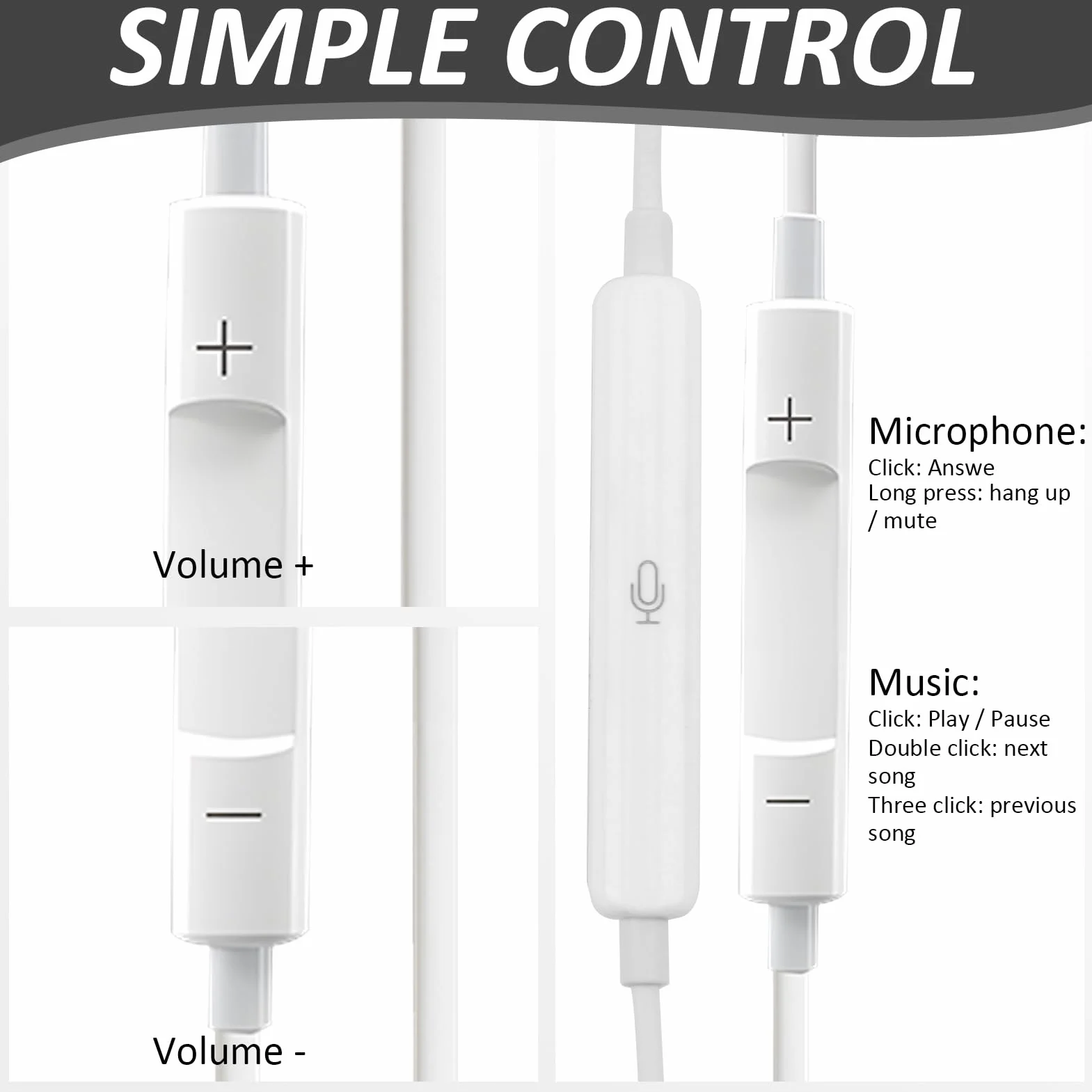 Lot de 4 écouteurs Filaires 3.5mm avec Microphone et Contrôle du VolumeAdaptés pour Téléphones Portables Tablettes MP3 Qualité Sonore Exceptionnelle et Confort Optimal