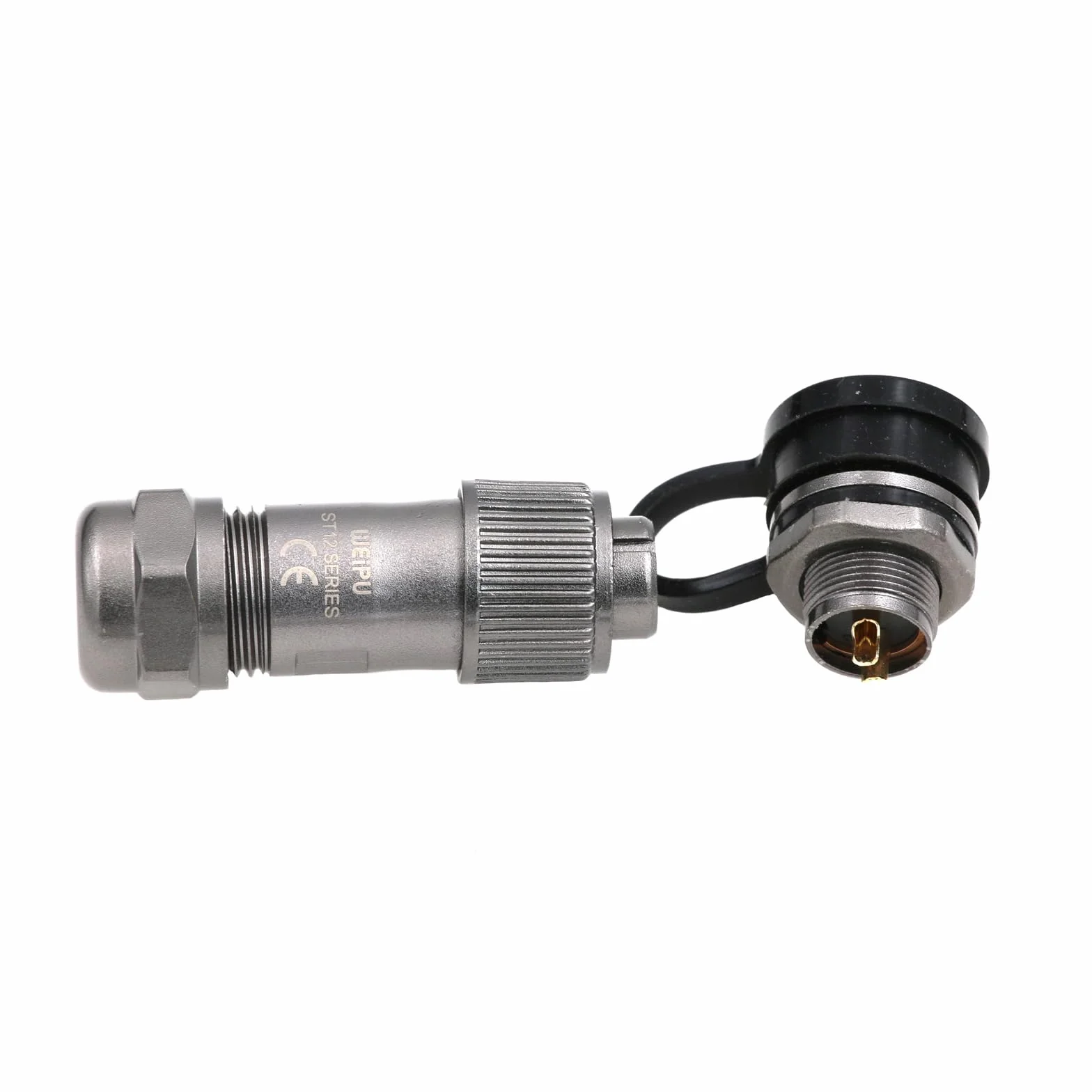 Weipu Connecteur fileté en métal IP67 ST12 2 broches 13 A 250 V 12 mm