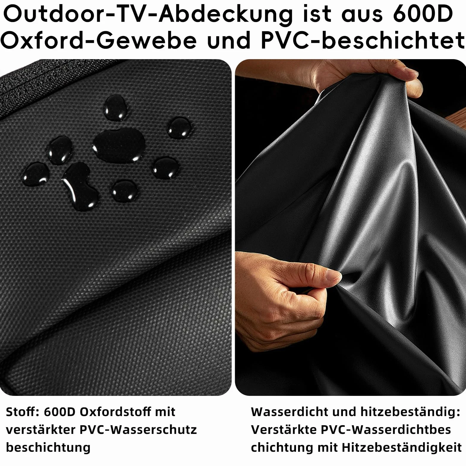 Housse de protection TV extérieur 30"-32" PVC Oxford 600D résistant eau poussière 46"-48"