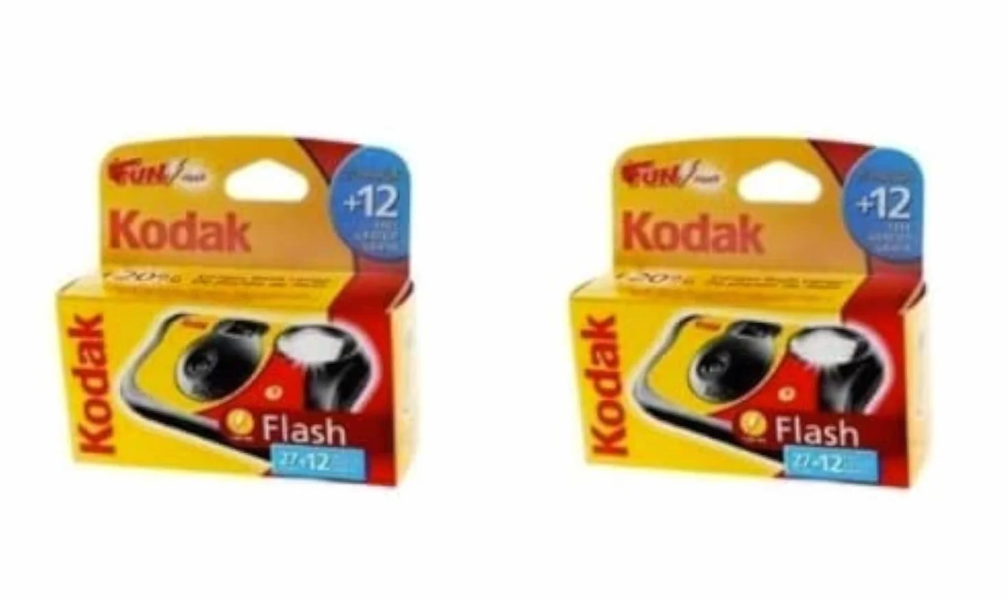 Appareil photo jetable Kodak Fun Flash - 39 poses, lot de 2