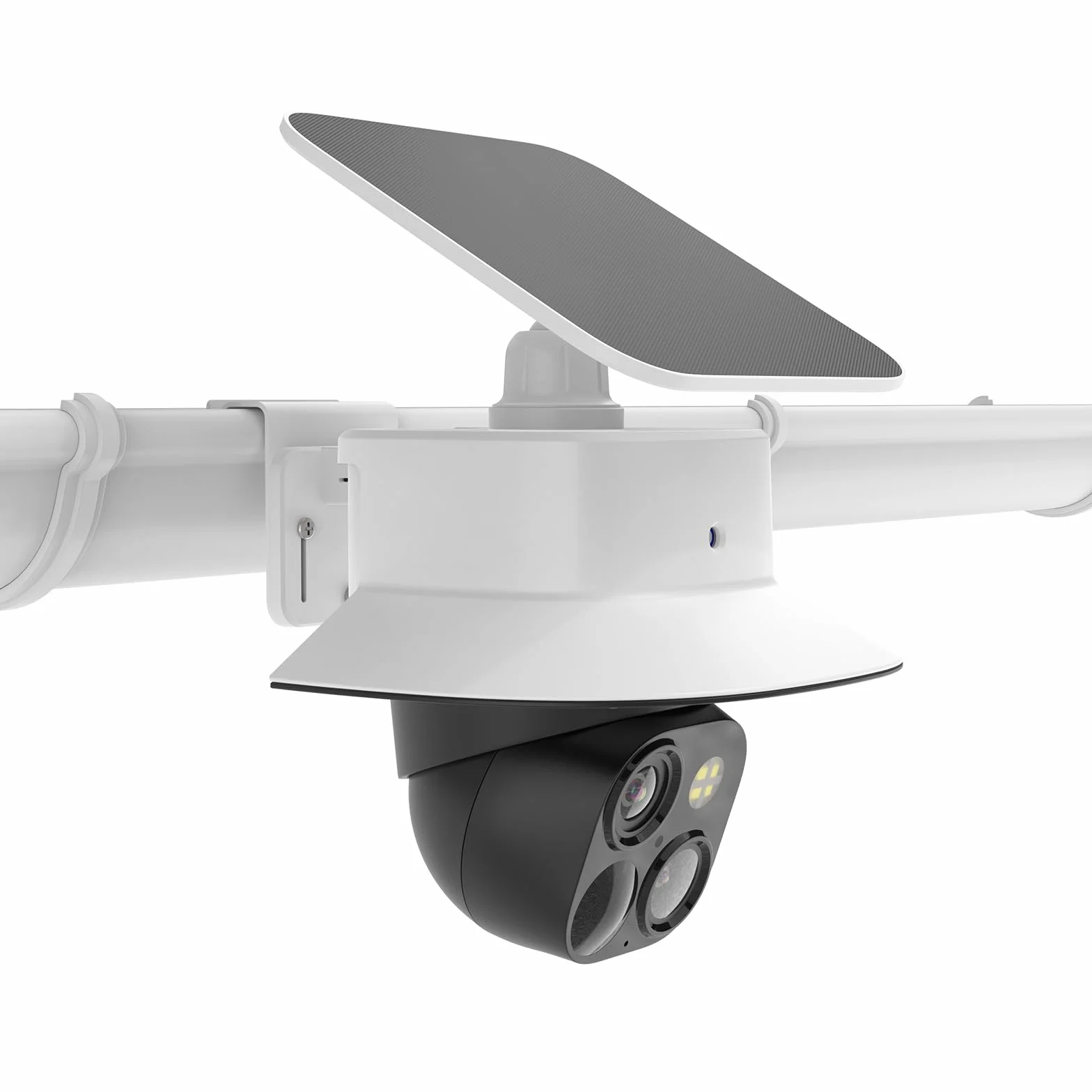 HOLACA Support de caméra pour eufy Security SoloCam S340, support de gouttière pour eufy Security SoloCam S340, support de gouttière + couvercle de caméra