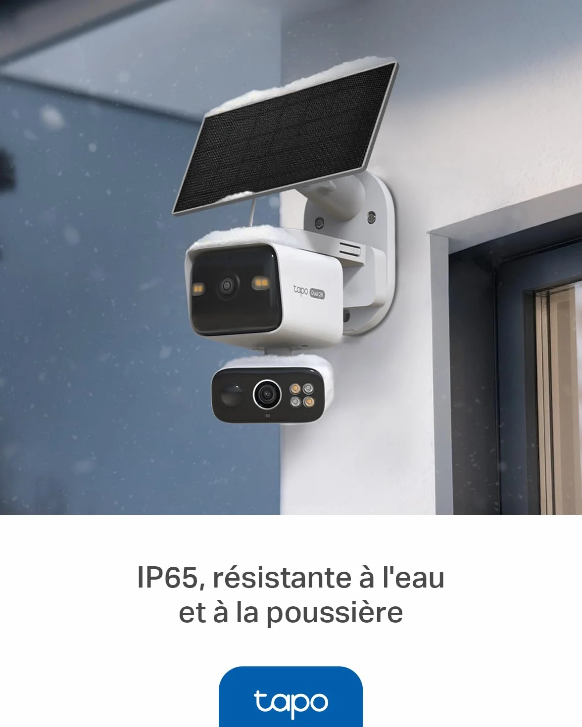 Tapo C645D KIT Caméra Extérieur sans Fil Solaire 2K Double Objectif – Caméra Surveillance WiFi Extérieure sans Fil 360°, Détection IA Personne/Véhicule/Animal, Suivi Automatique, Batterie 10000mAh