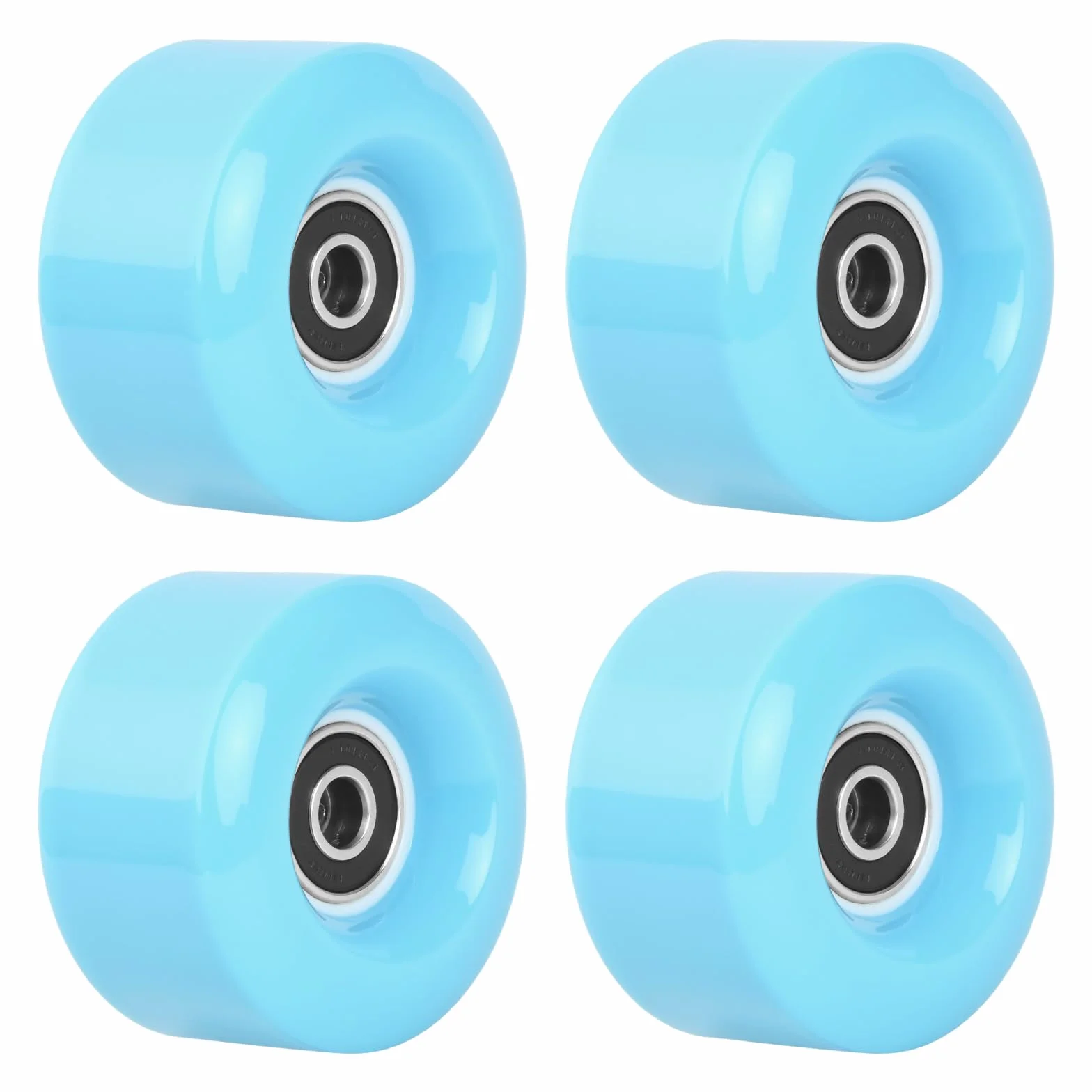Roues de Patin à Roulettes 58x32mm PU, Roulements Double, Remplacement pour Quad Skates
