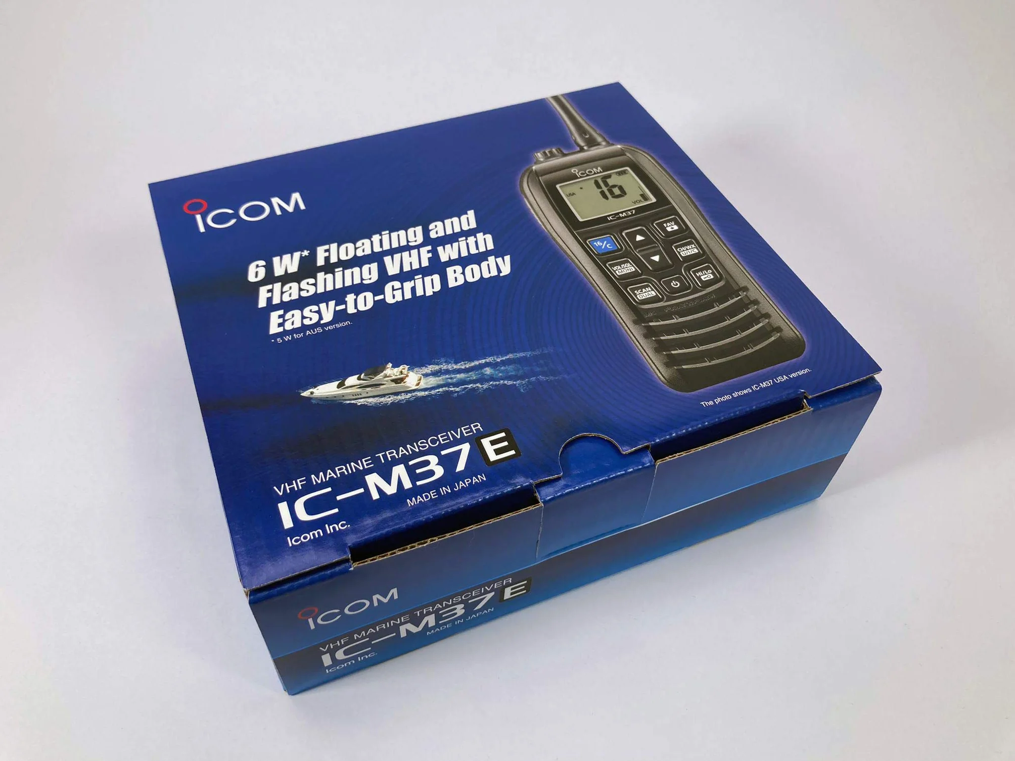 ICOM IC-M37 Récepteur VHF NAUTIQUE 6 W flottant détection lumineuse