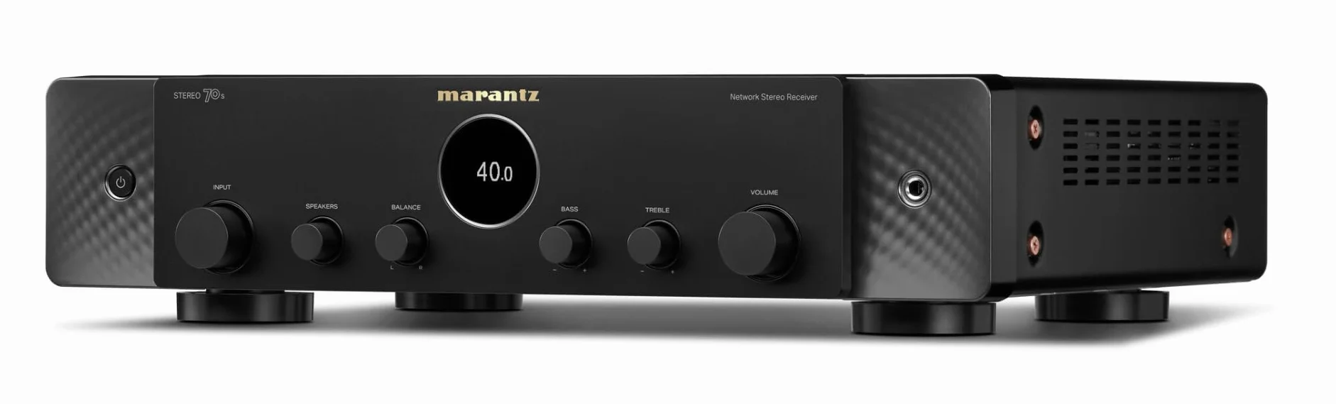 Marantz Ampli-Tuner Stereo 70s 2.2 Canaux 75W 8K Streaming HEOS Entrée Phono Radio FM/DAB Noir