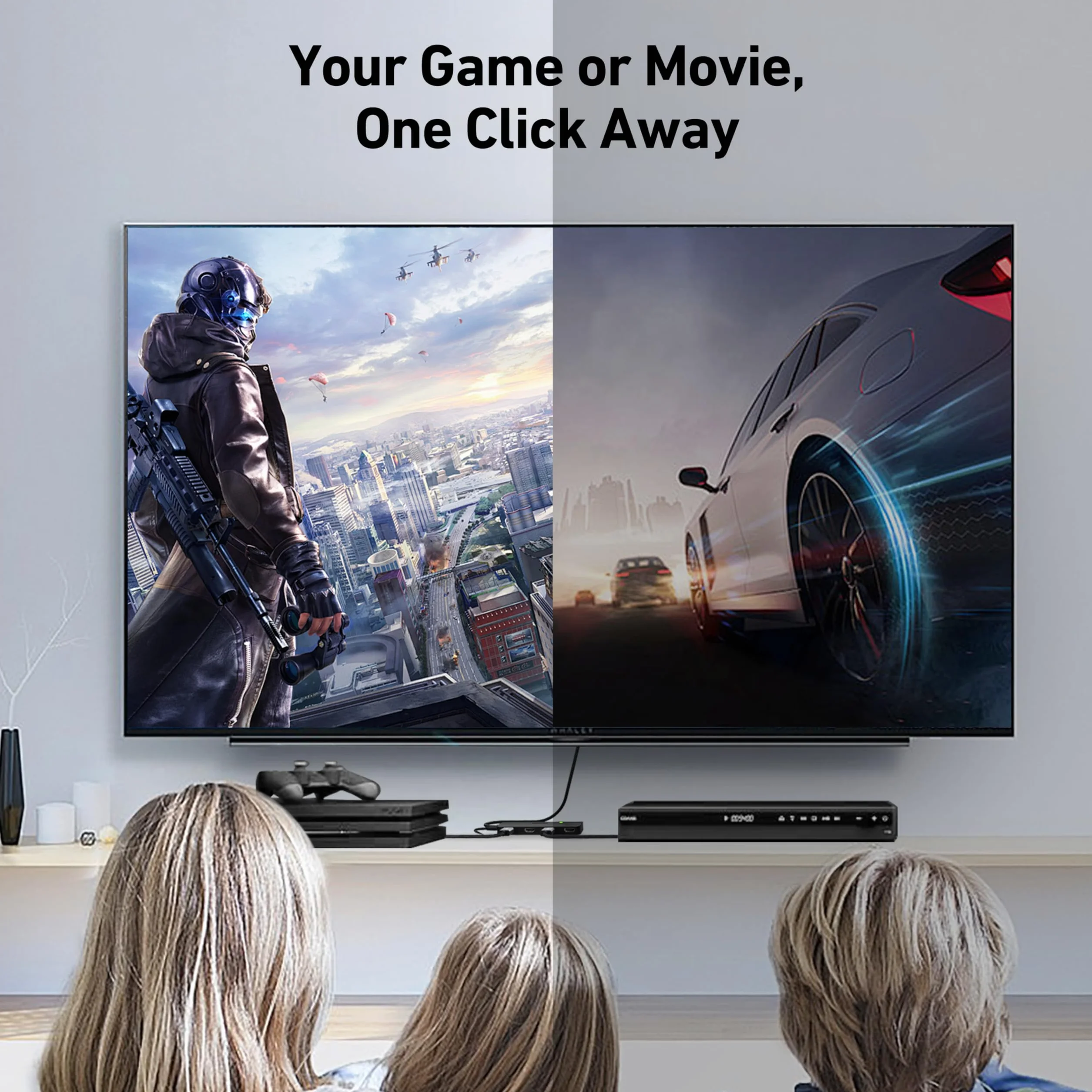 BENFEI Commutateur HDMI 4 Ports 4K@60Hz 2K@144Hz HDCP 2.3