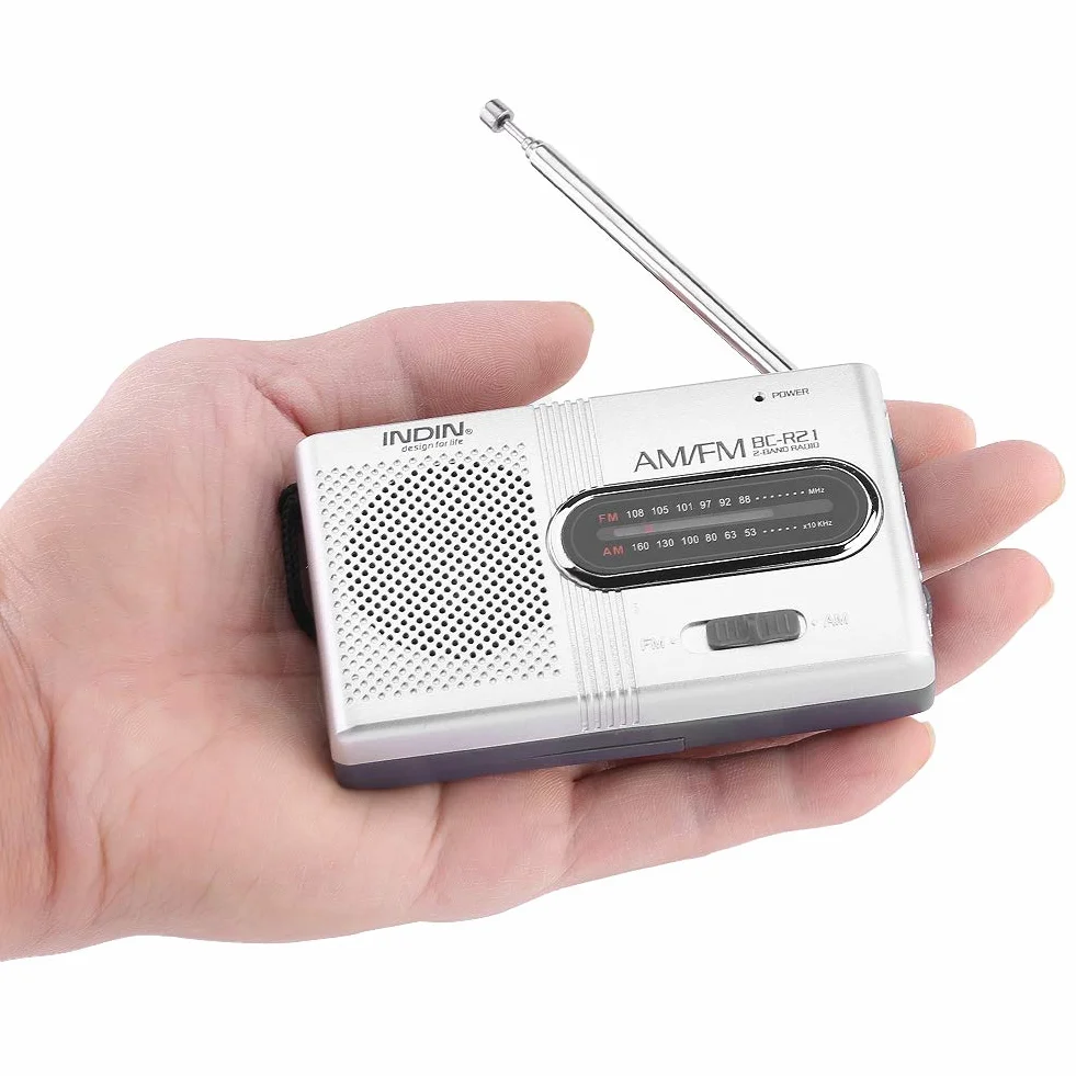 Radio AM FM Portable - Mini Radio avec Antenne Télescopique et Prise Casque, Haut-parleurs Stéréo Récepteur Lecteur de Musique