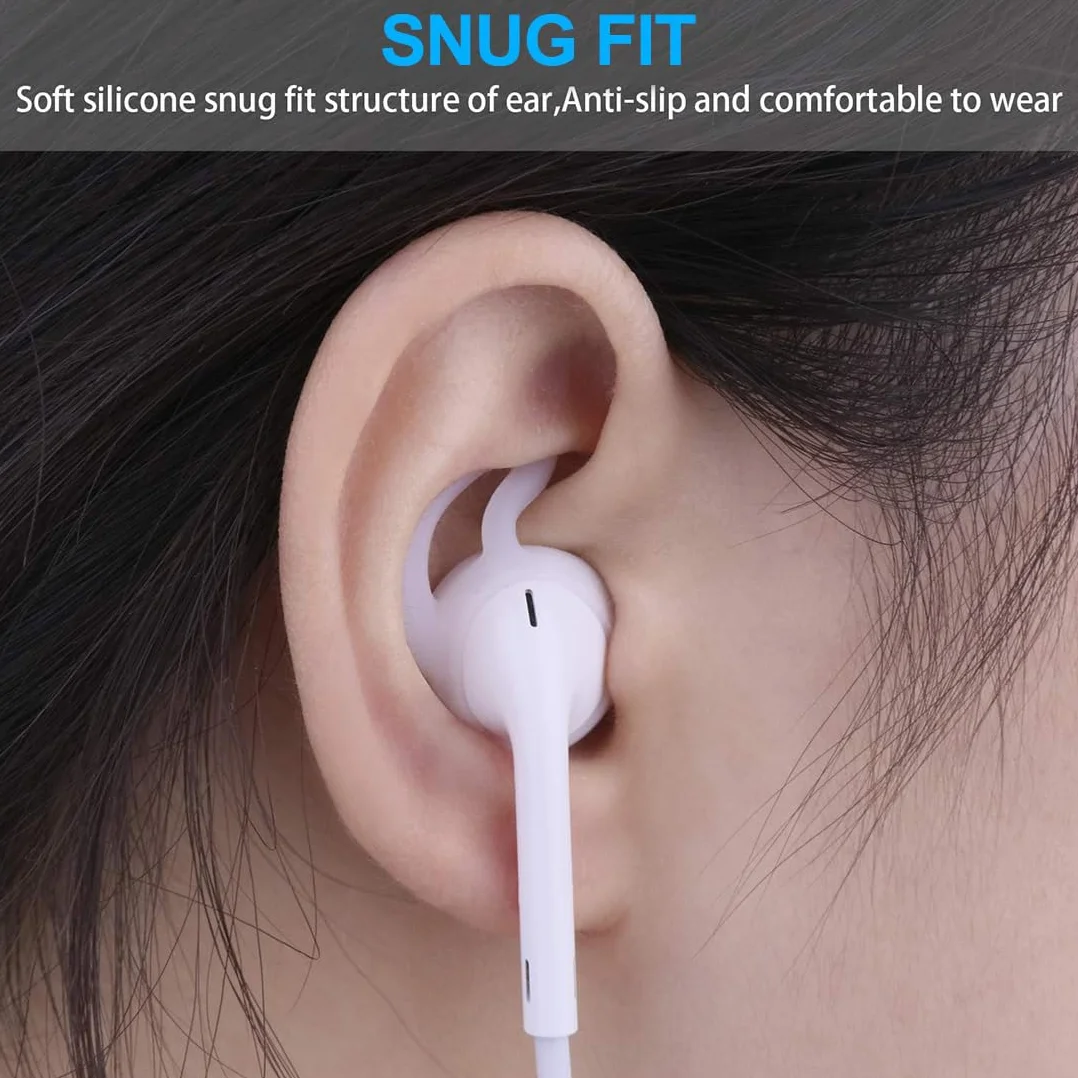 Crochet d'oreille Remplaçable en Silicone Souple Compatible avec AirPods, Antidérapant et Anti-Perte, Accessoire Écouteur Multicolore