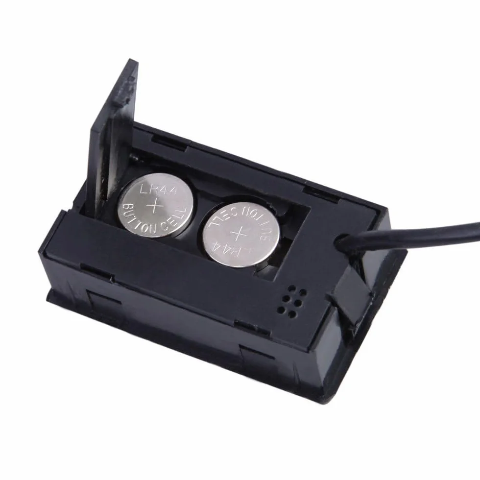 ARCELI 2-en-1 Digital LCD Thermomètre Hygromètre avec Externe pour Reptile Incubateur Aquarium - Noir