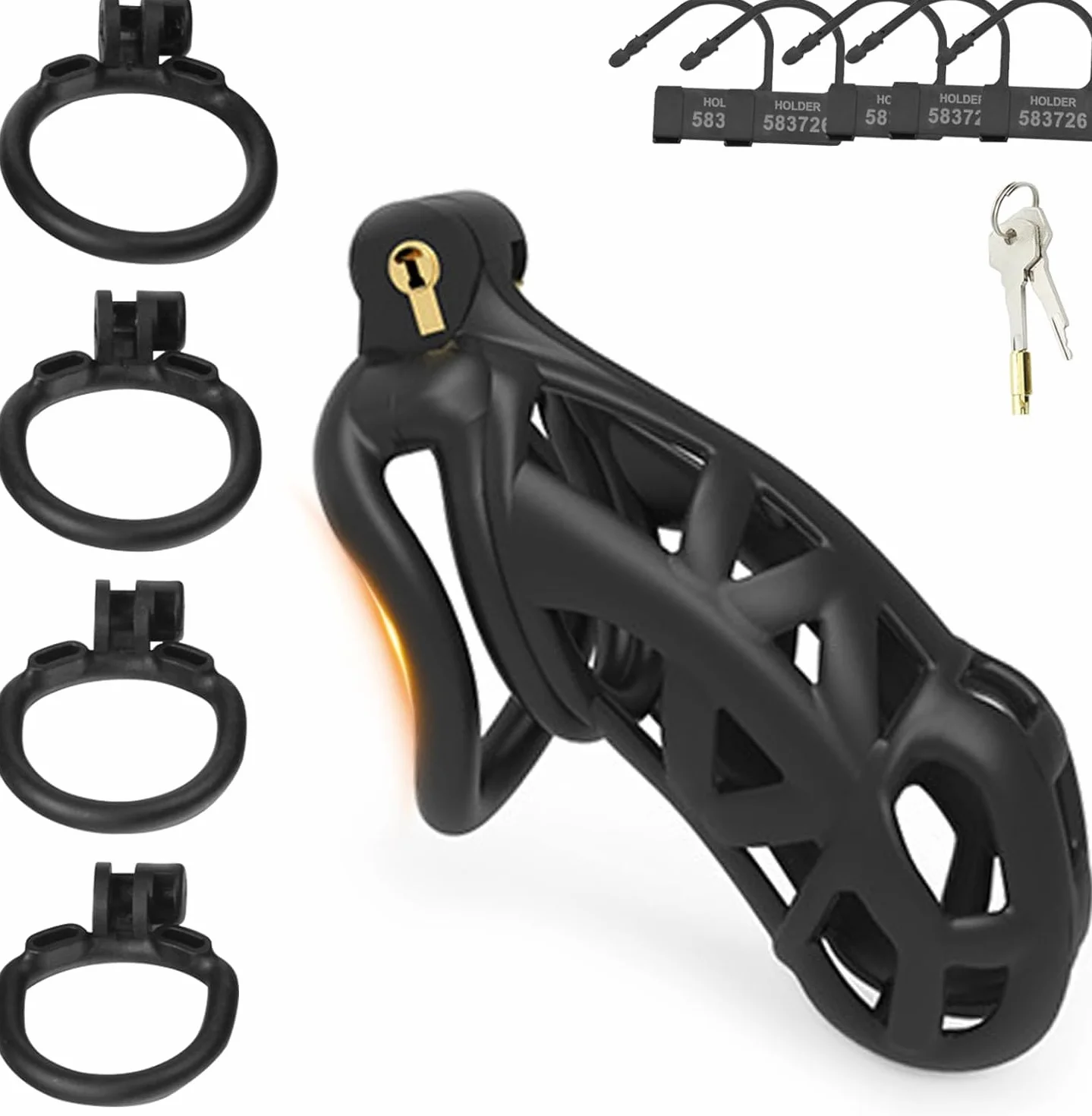 Support léger en résine structure 3D anti-chute antivol Sangle secondaire complémentaire 4 boucles F408