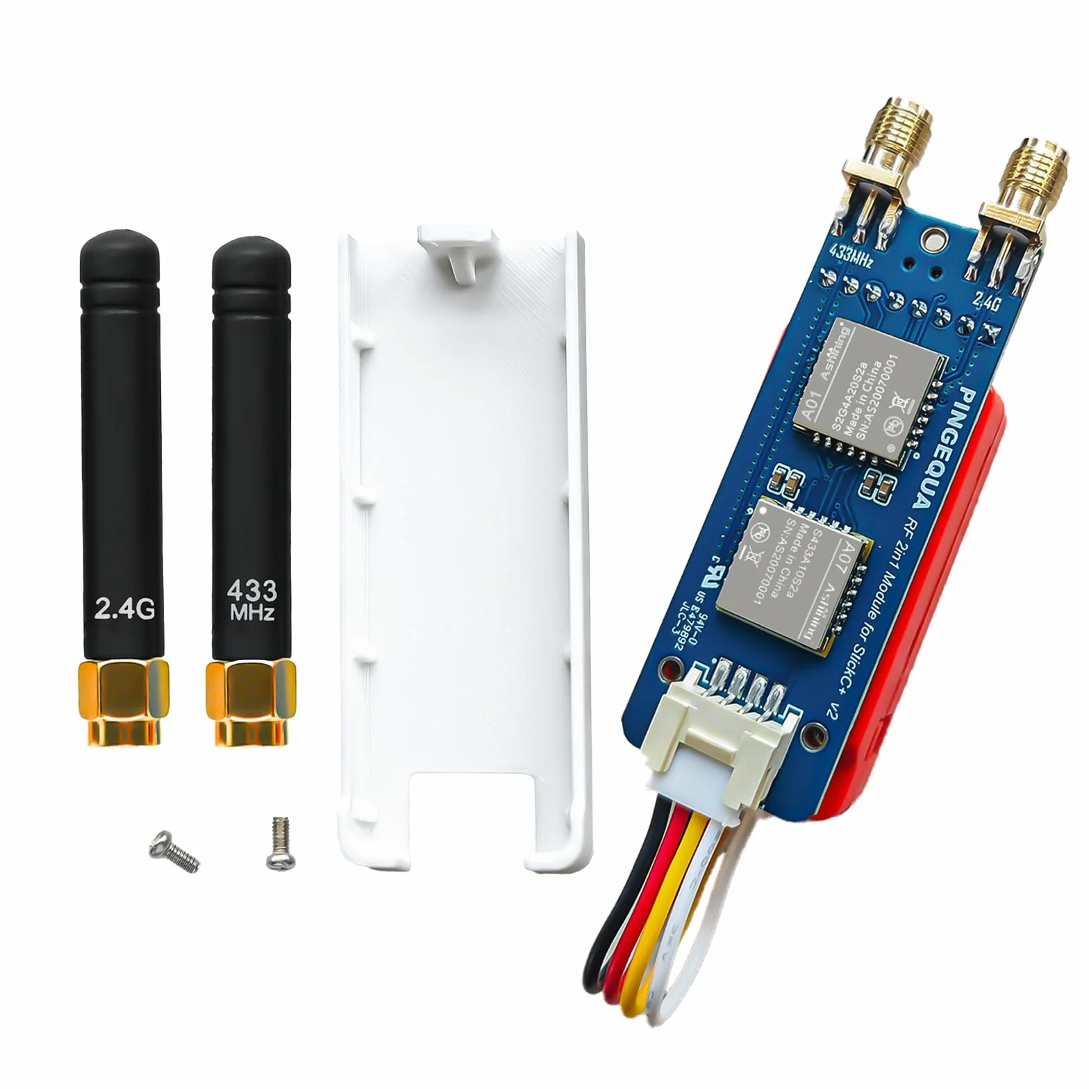 Module RF 2 en 1 pour M5Stack StickC Plus, prend en charge NRF24 2,4 GHz et CC1101 433 MHz, compatible avec M5Stack StickCPlus 1.1&2 avec firmware Bruce (avec étui imprimé en 3D)