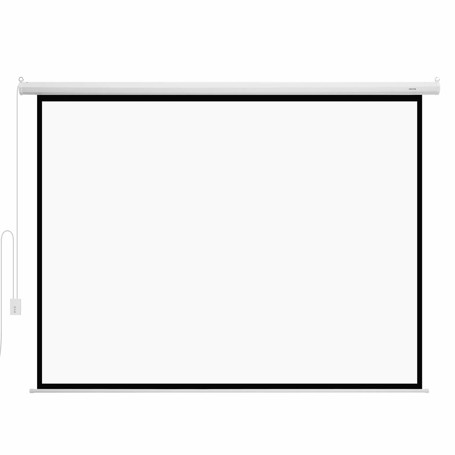 VEVOR Écran de Projection Motorisé Électrique 3048 mm 4:3 1080 HD, Toile PVC avec Télécommande