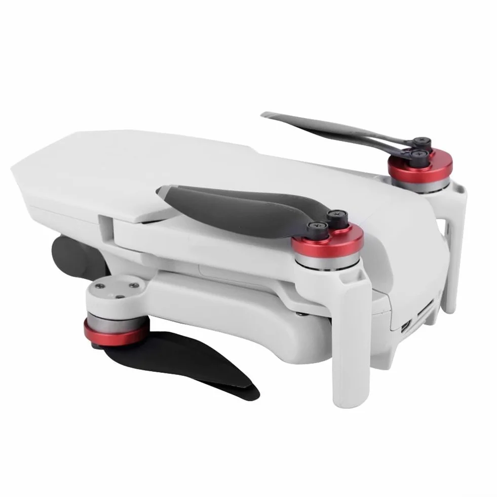 Couvercle de moteur pour DJI Mini 4 Pro, capuchon de protection en alliage d'aluminium compatible avec Mini 3 Pro SE, accessoires de protection anti-pagaie (rouge)