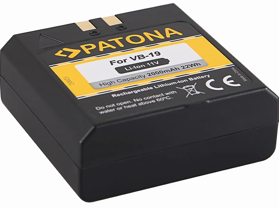PATONA VB18 Batterie 2000mAh / 22Wh / 11V Li-ION Compatible avec Godox V850 V850II V860 V860II Flash Speedlite VB18 Batterie de Rechange pour Les modèles GODOX VB18 VB19