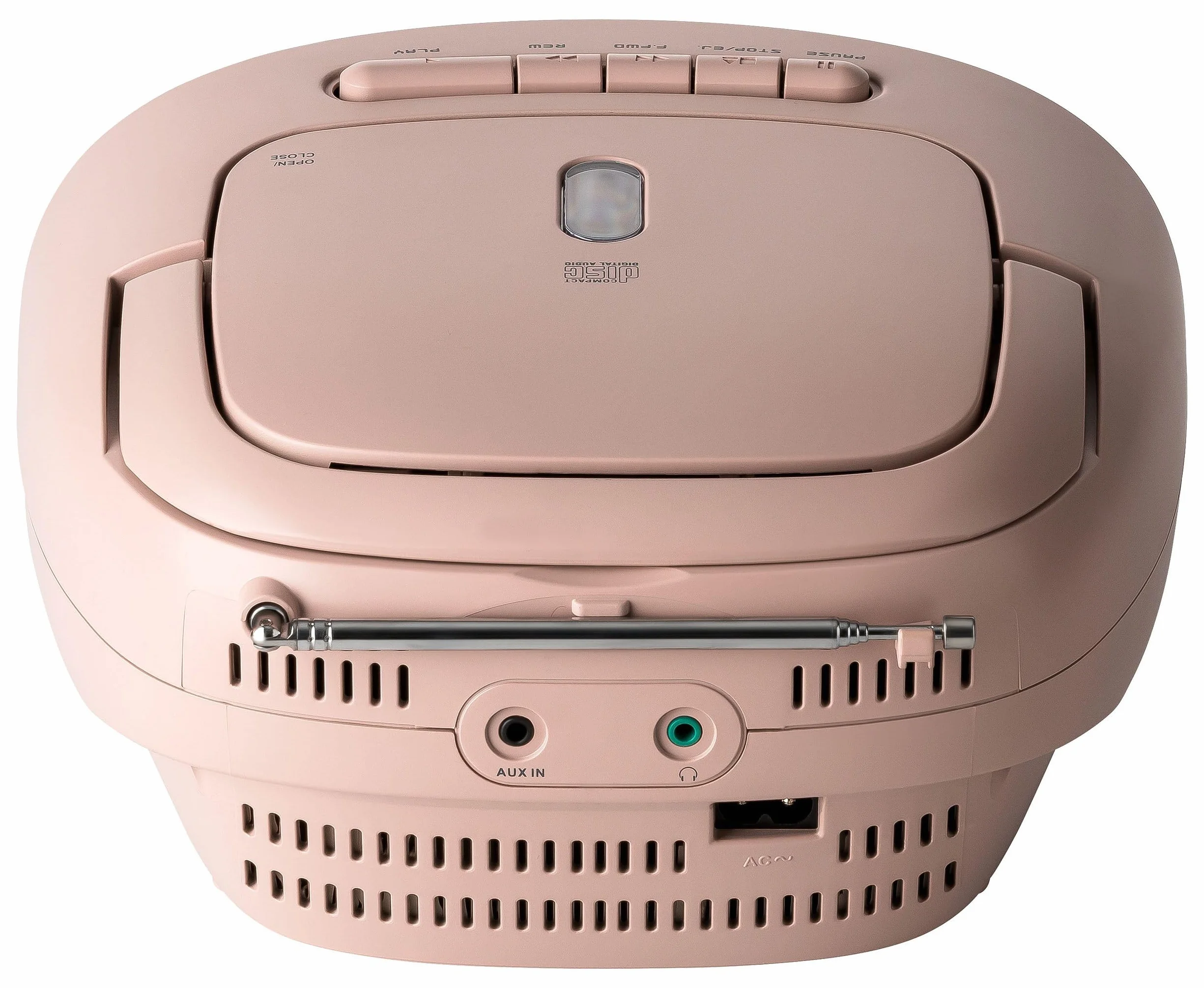 Reflexion RCR2260 Lecteur CD Cassette Radio FM PLL écran LCD AUX Prise Casque Blanc Rose