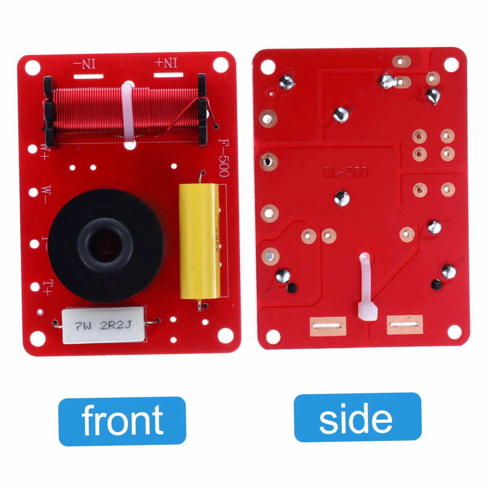 Uonlytech 2pièces Filtre De Crossover Audio pour Haut-parleurs Diviseur De Fréquence Treble Bass pour Système Audio Automobile Accessoire pour Amélioration Qualité Sonore