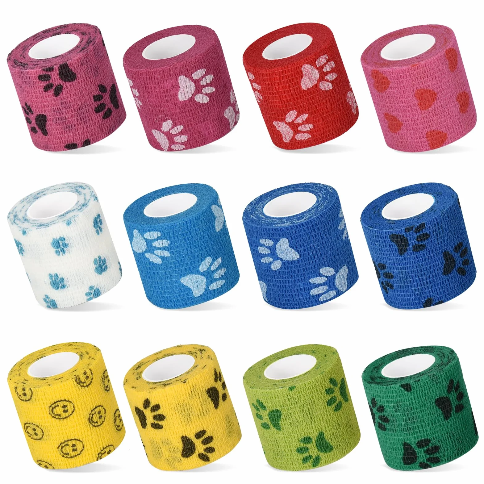 Pet Vet Wrap Bandage Autoadhésif 5cm x 4.5m Bande Cohesive pour Animal