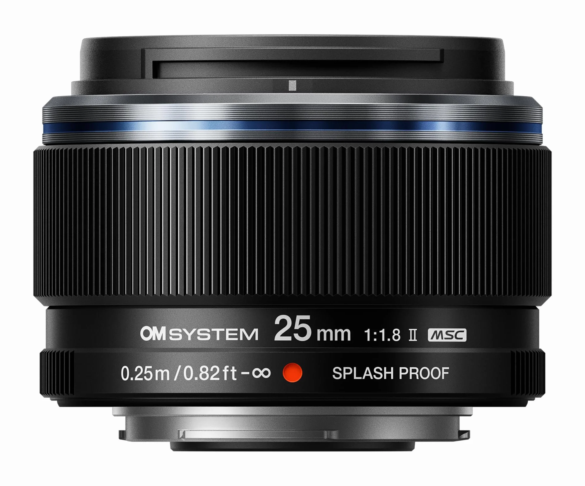 OM SYSTEM Objectif Numérique 25 mm F1.8 II d'OM System, Focale Fixe Rapide pour Les Appareils Photo Système Micro Quatre-Tiers (Olympus Om-D et Pen, Panasonic G-Series), Noir