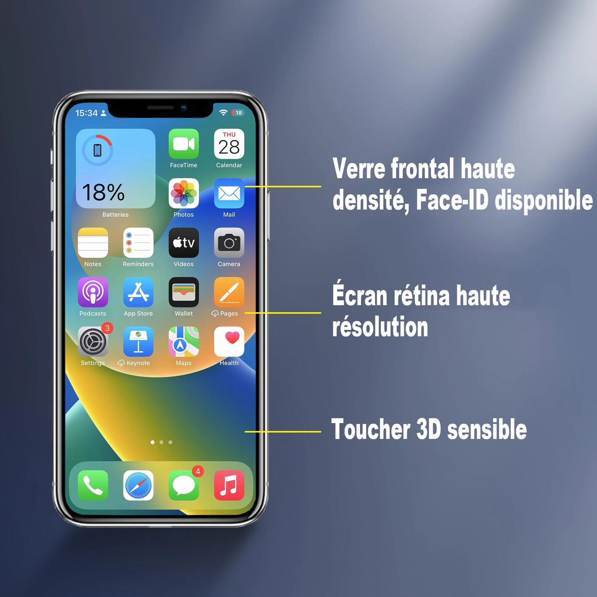 Cadre de Rechange pour iPhone 11 Pro Max avec écran LCD et numériseur d'écran Tactile 3D avec kit d'outils de réparation avec adhésif étanche en Verre trempé