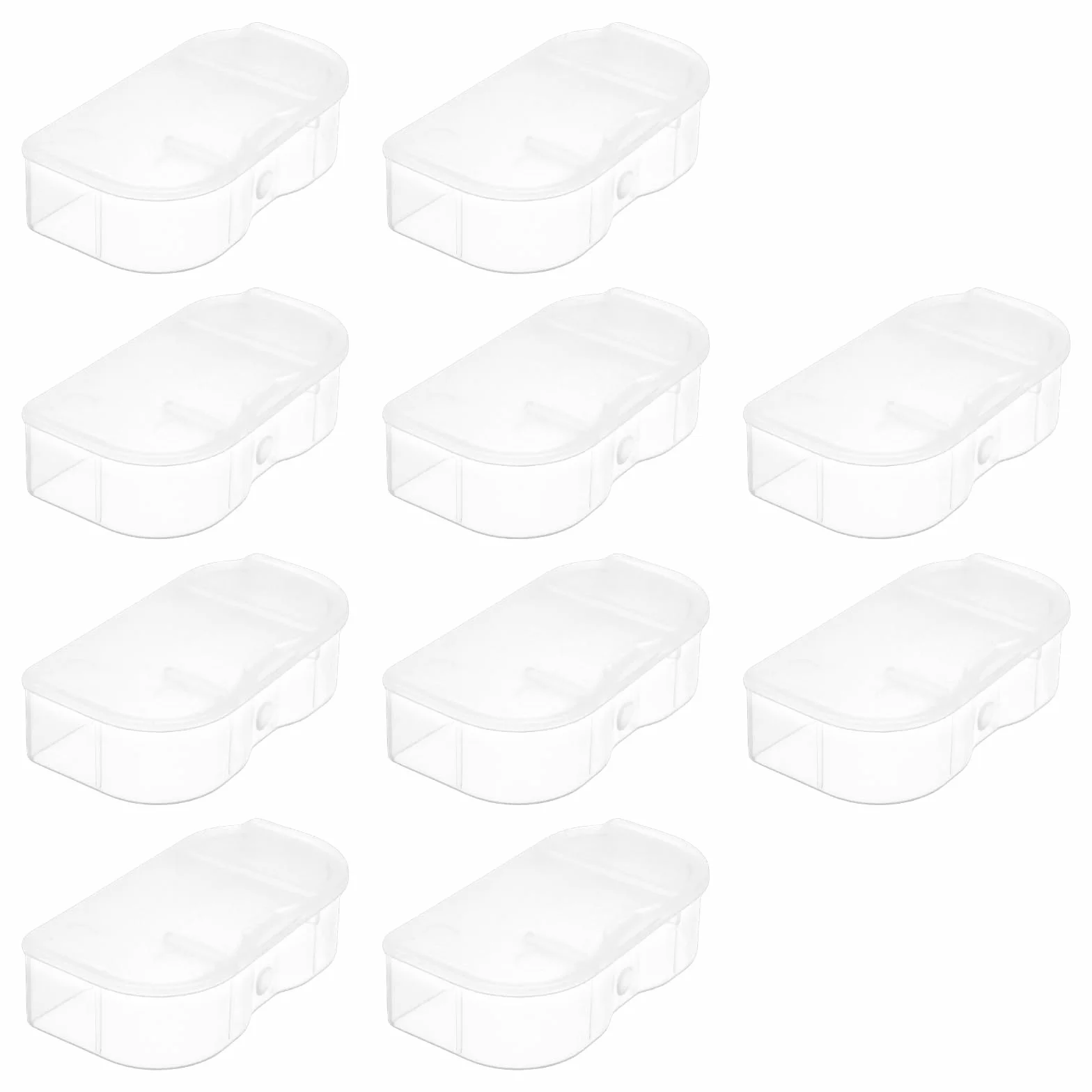 OTOTEC Lot de 10 coques de protection de batterie en polypropylène compatibles avec appareils photo Nikon EN-EL15 EL15A EL15B D500 D600 D610 Transparent