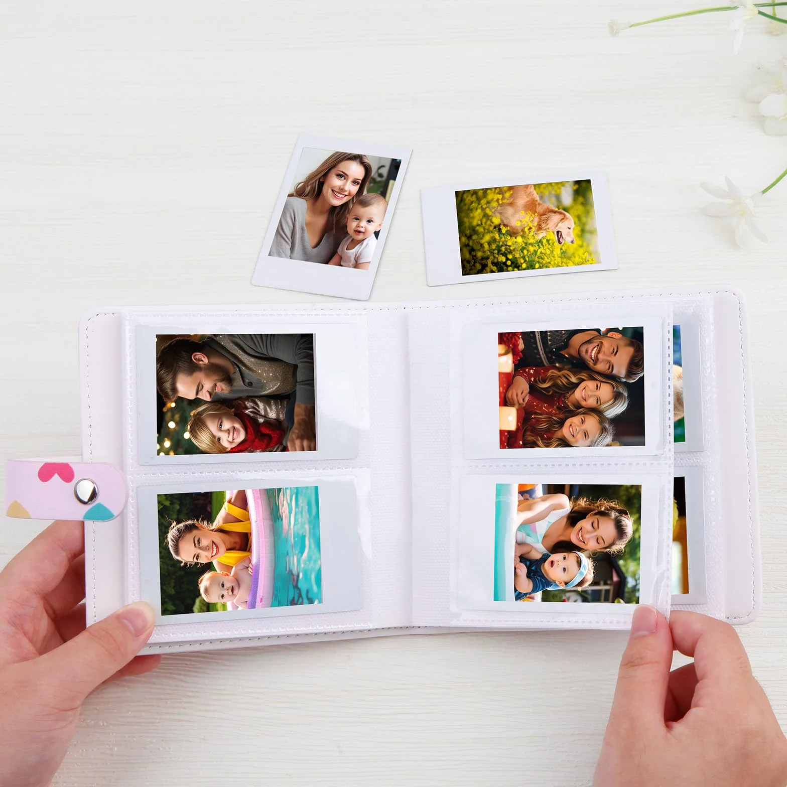 156 Album Photo pour Instax Mini Film(54 x 86 mm),2x3 inch livre d'images Compatible avec Polaroid Zink et HP Sprocket Instant Photo Paper,K-pop Photocards (Violet, 112 Pochettes)