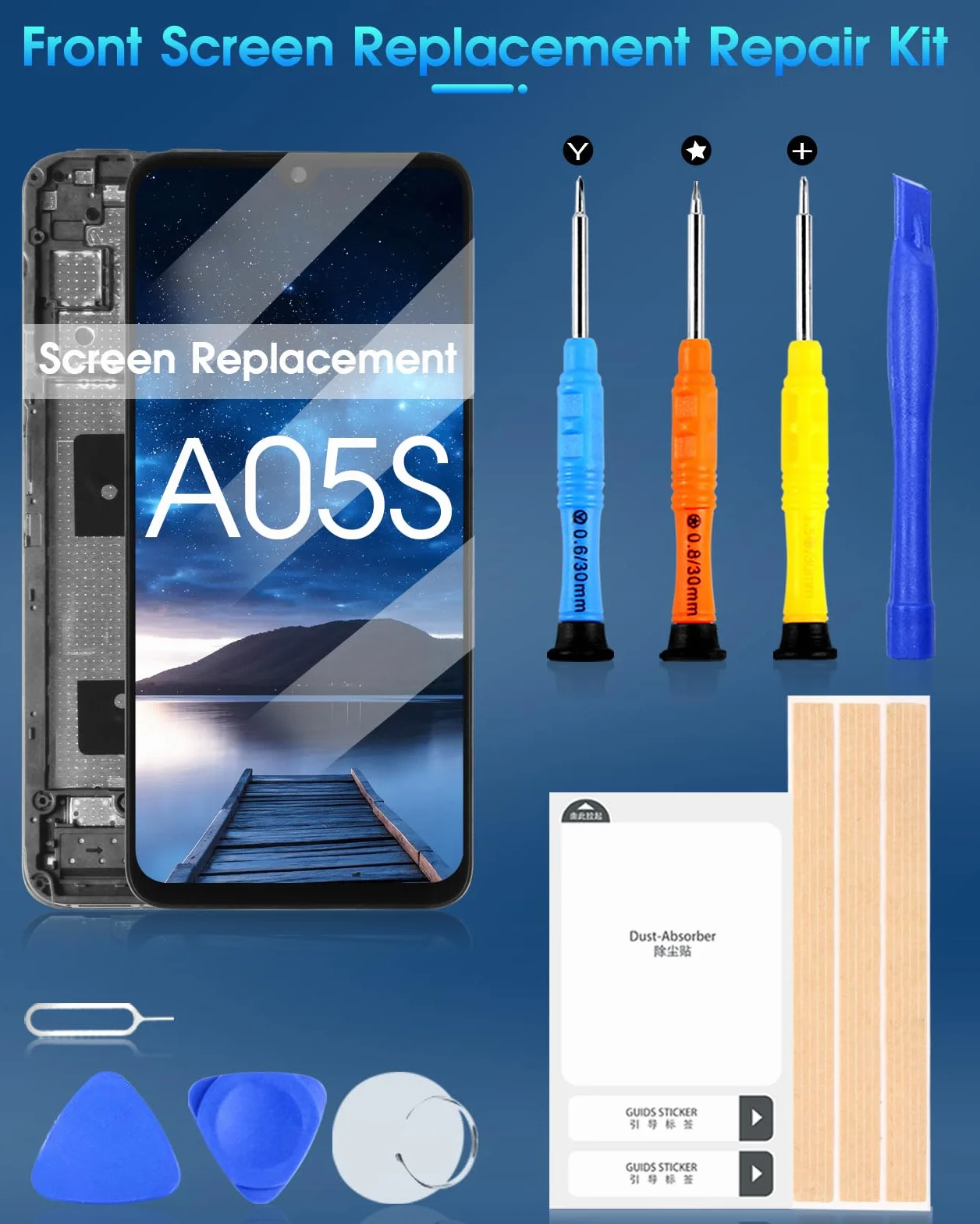 Écran LCD Samsung Galaxy A05s SM-A057G SM-A057M SM-A057F Remplacement Tactile Numériseur Noir Cadre 6,7"