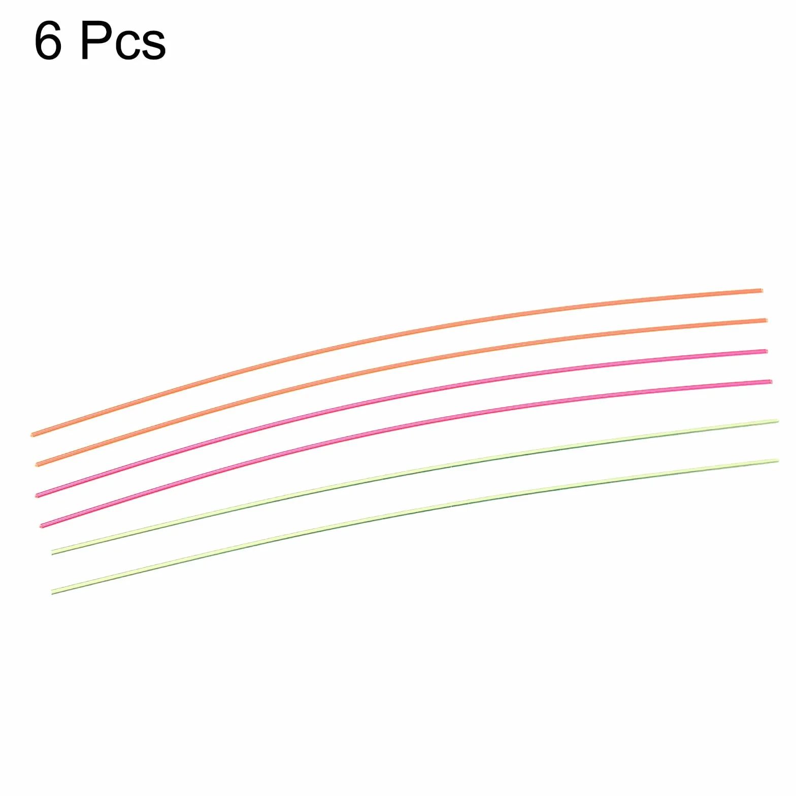 QUARKZMAN Fibre Optique Vue 1mmx15cm PMMA 6pcs Rouge Vert Orange DIY Art