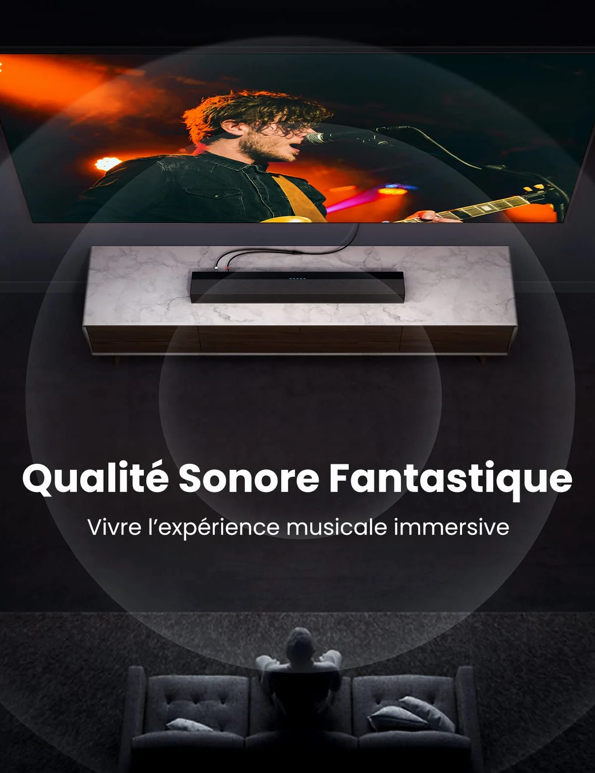 UGREEN Câble Cinch Jack 3.5mm Mâle vers 2 RCA Mâle Câble RCA Jack Audio Stéréo Compatible avec TV PC Téléphone Tablette Amplificateur Chaîne HiFi DVD Barre de Son Home Cinéma Autoradio Enceinte (2M)