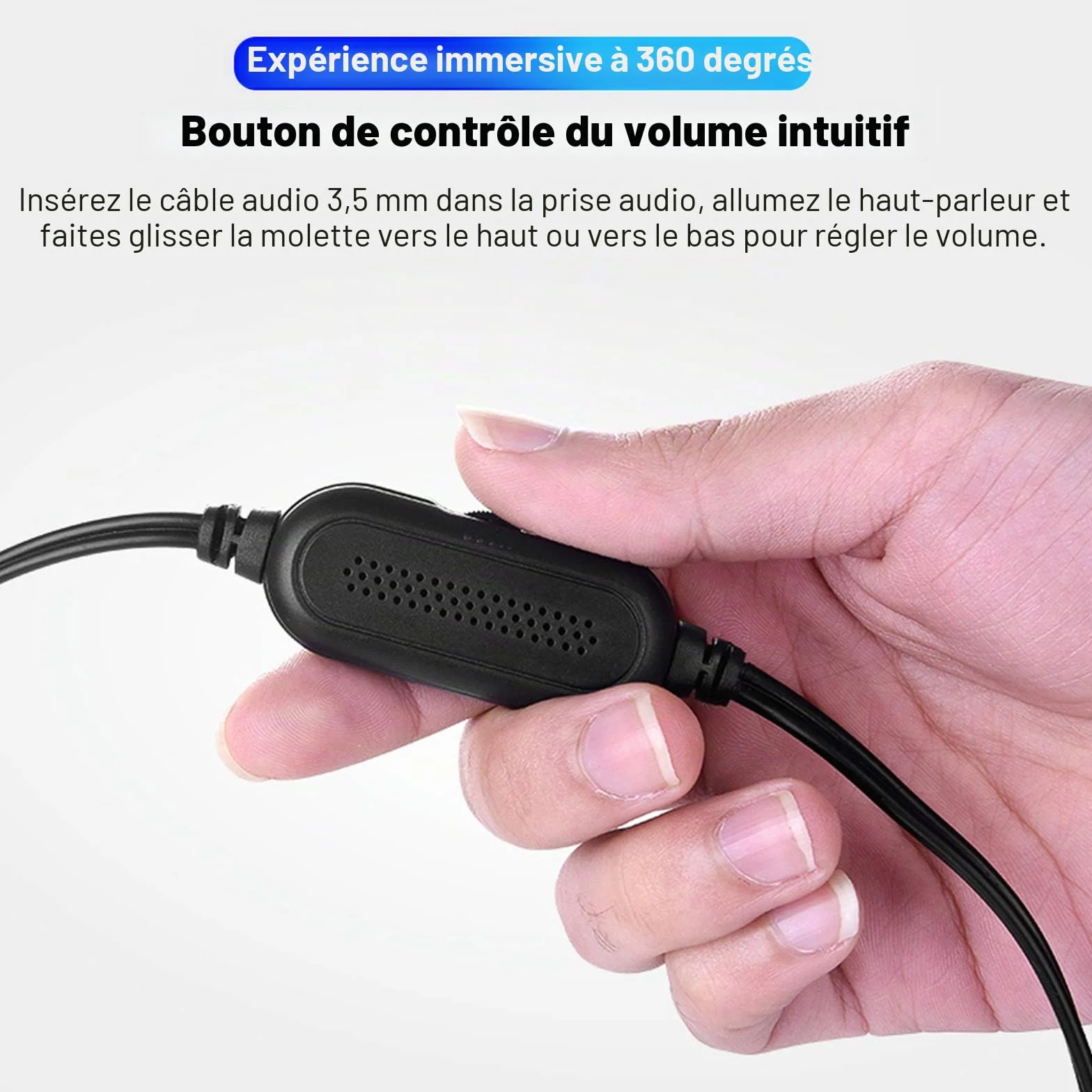 Barre de Son avec Subwoofer, Haut-Parleur Stéréo Filaire, Entrée USB/3.5mm pour PC Smartphone