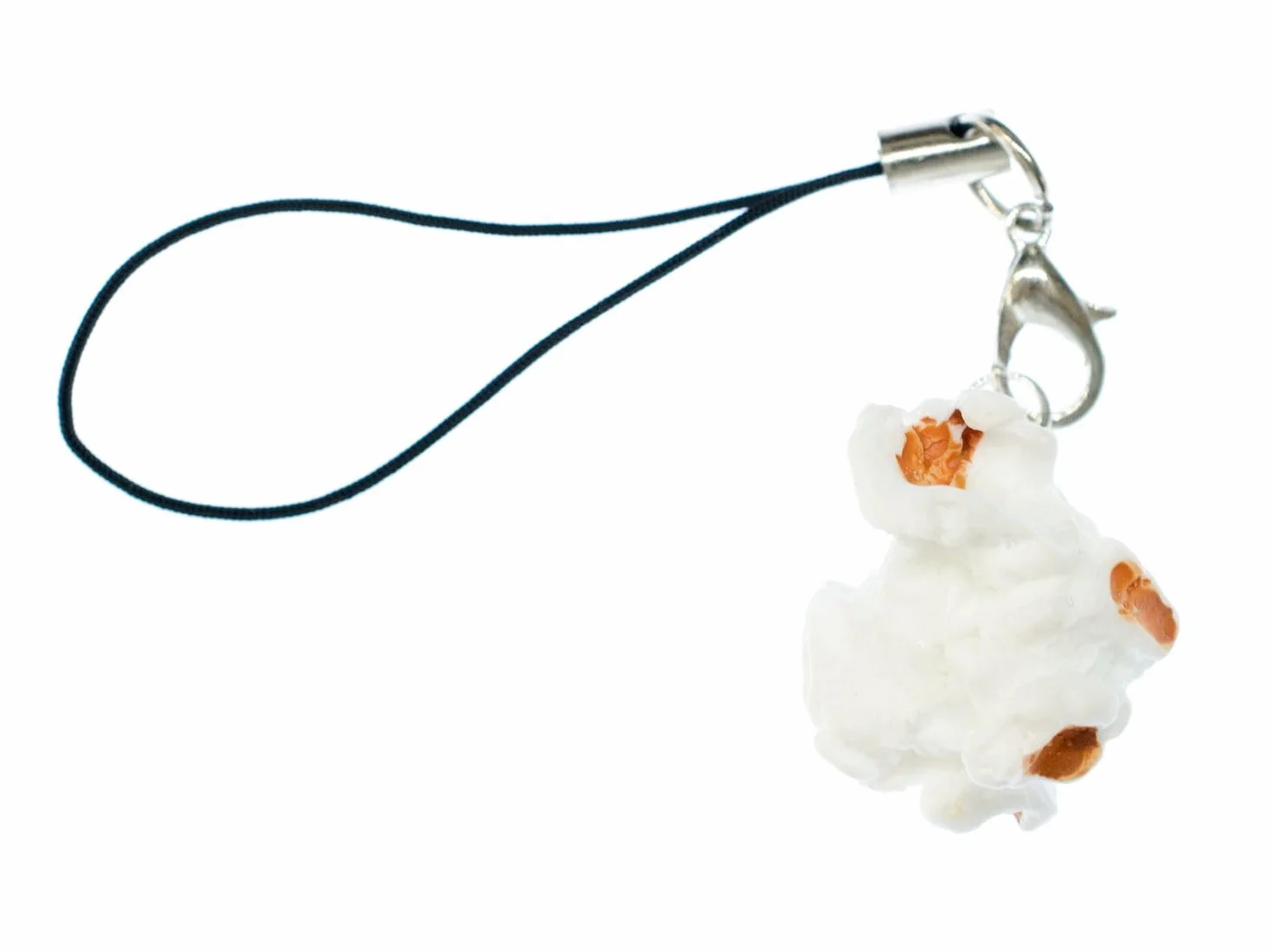Miniblings pop-corn Pendentif pour téléphone mobile pop-corn cinéma mobile pendentif bijoux faits à la main 3D I Porte-clé Porte-clés
