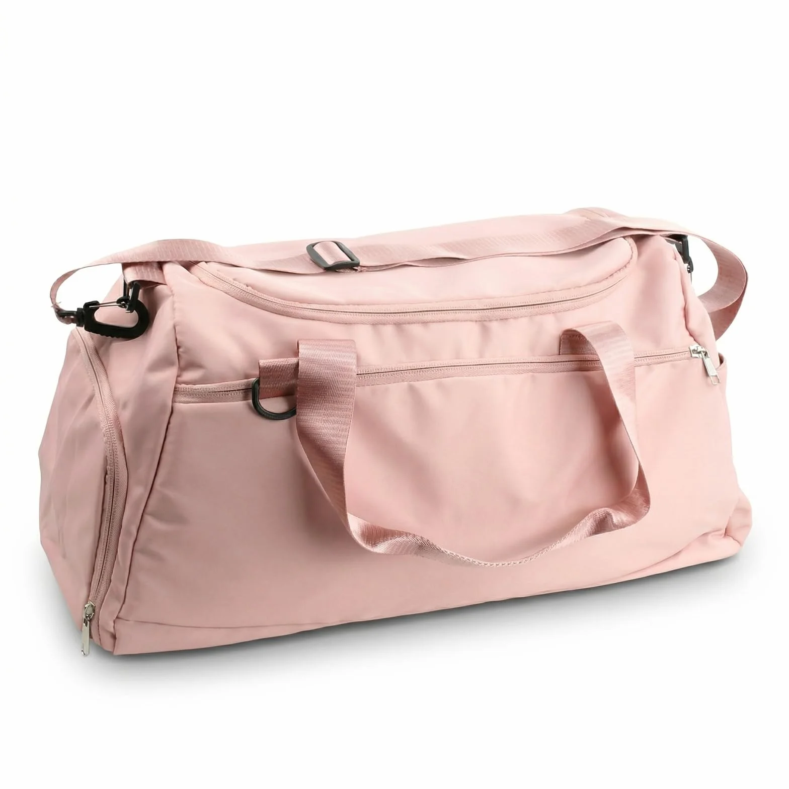 Sac de Sport Imperméable 36-55L 51x28x25cm avec Compartiments Chaussures et Poche Humide Duffel Gym Bag Rose