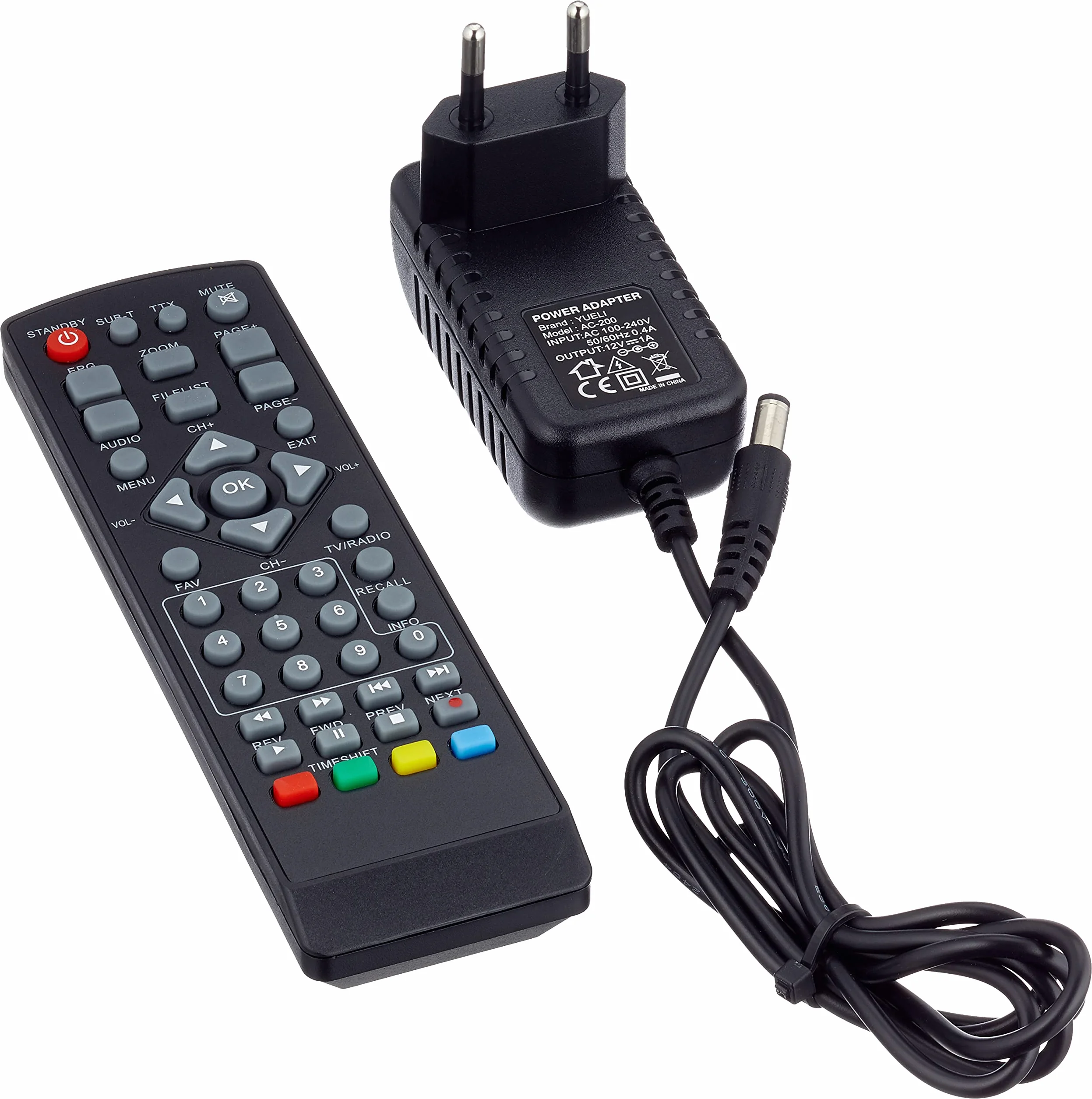 TNT HD Decodeur pour TV HD-Line Strom 506 Full HDMI Terrestre Noir