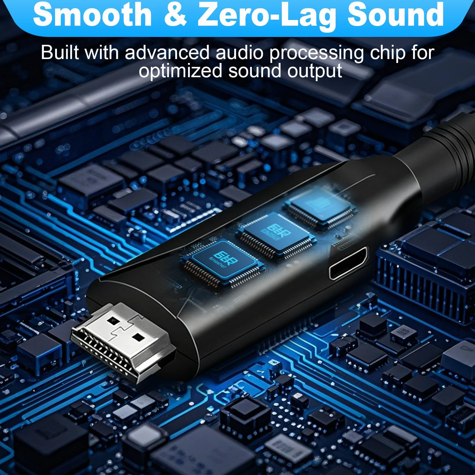 Extracteur Audio HDMI eARC ARC 192 kHz Câble Convertisseur HDMI ARC HD eARC vers AV Adaptateur AUX 3,5 mm