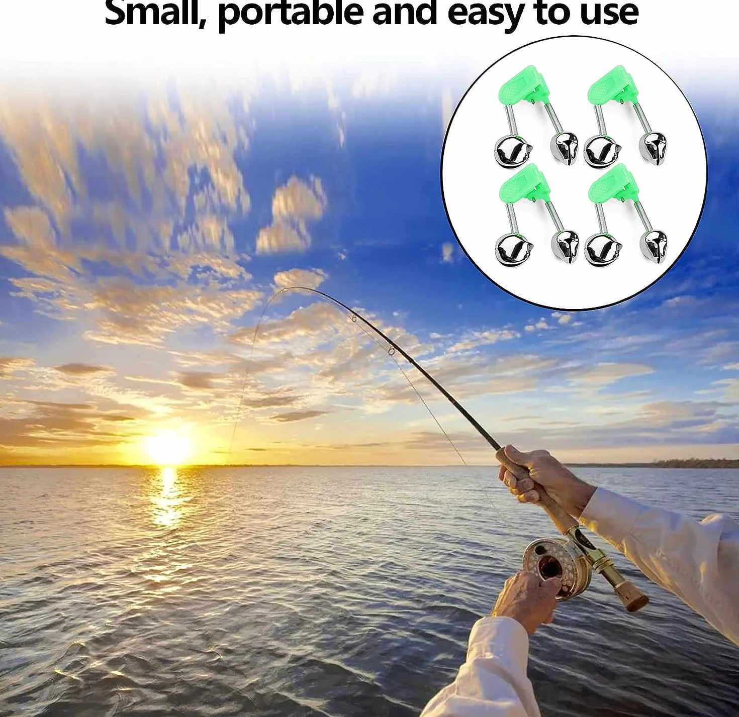 Cloche de Pêche 10 pièces Alarme Morsure Indicateur Cloche Clips Canne à Pêche Plein Air