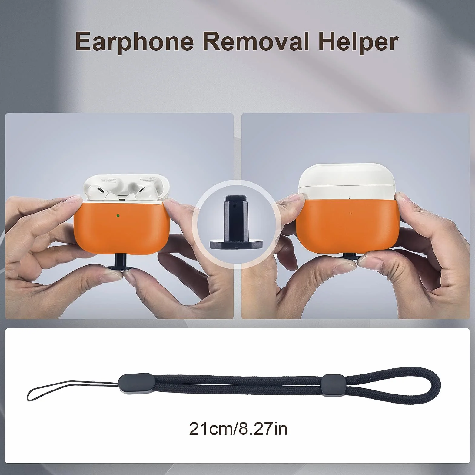 Coque TPU AirPods Pro 3ème Génération Housse Protection Apple avec Dragonne Orange