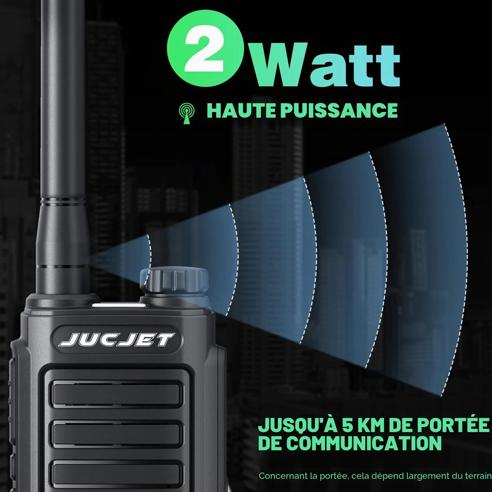 EP31 Talkie Walkie, PMR446 Radio Portable Rechargeable, 16 Canaux, Alarme Clignotante, IP54 Résistant à l'eauTalkie walkie. avec des écouteurs Originaux et Station de Charge USB (4 pièces)