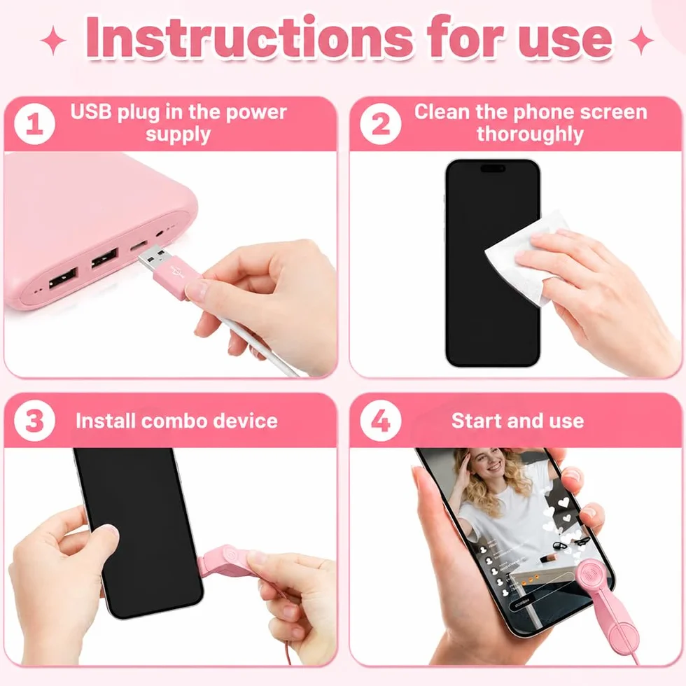 Tapoteur Automatique Tiktok, 2 Pièces Auto Clicker avec 3 Réglages, Auto Screen Clicker Dispositif USB de Clic Automatique pour Jeux et Achats