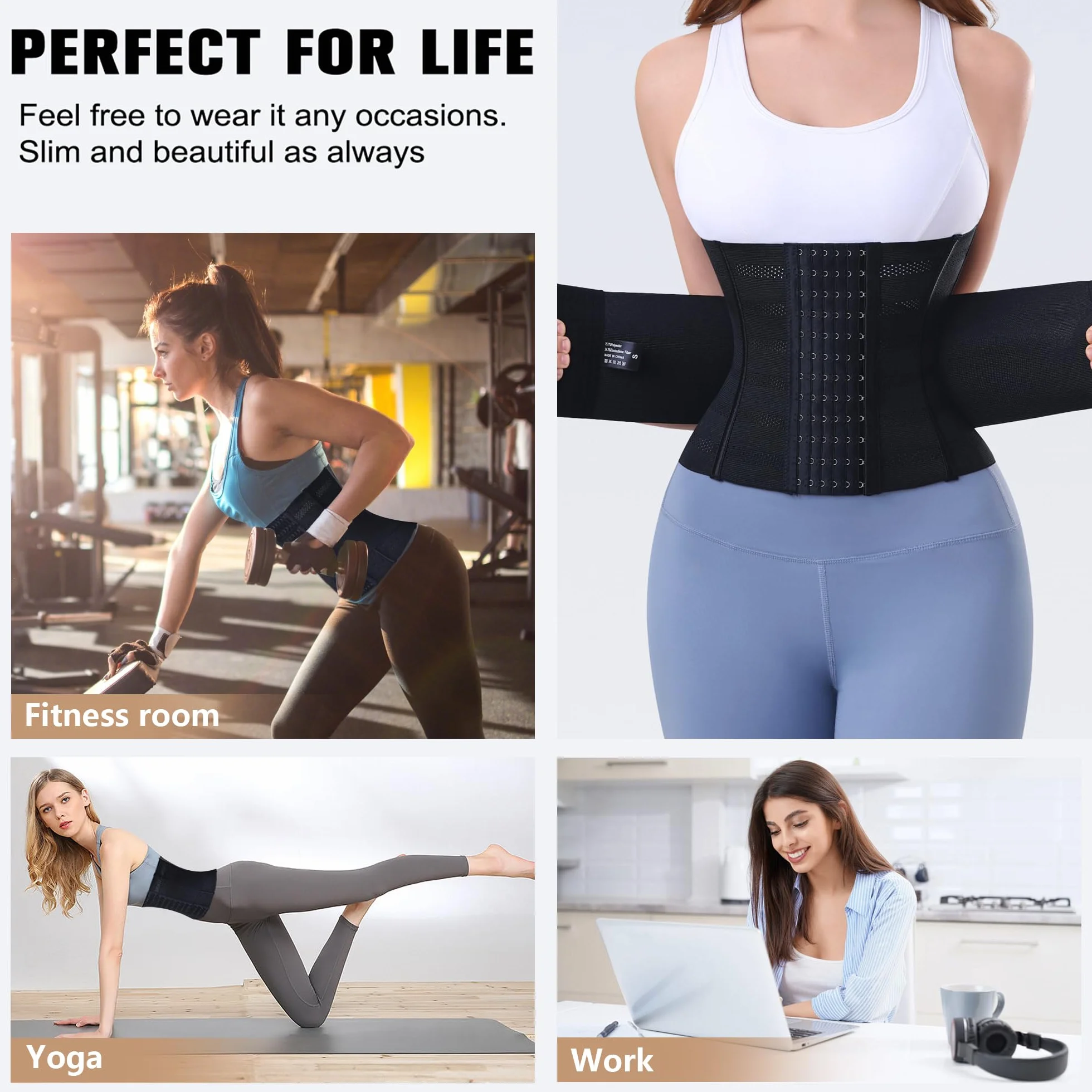 Ceinture de Sudation Waist Trainer Corset Minceur Ventre Plat pour Hommes et Femmes