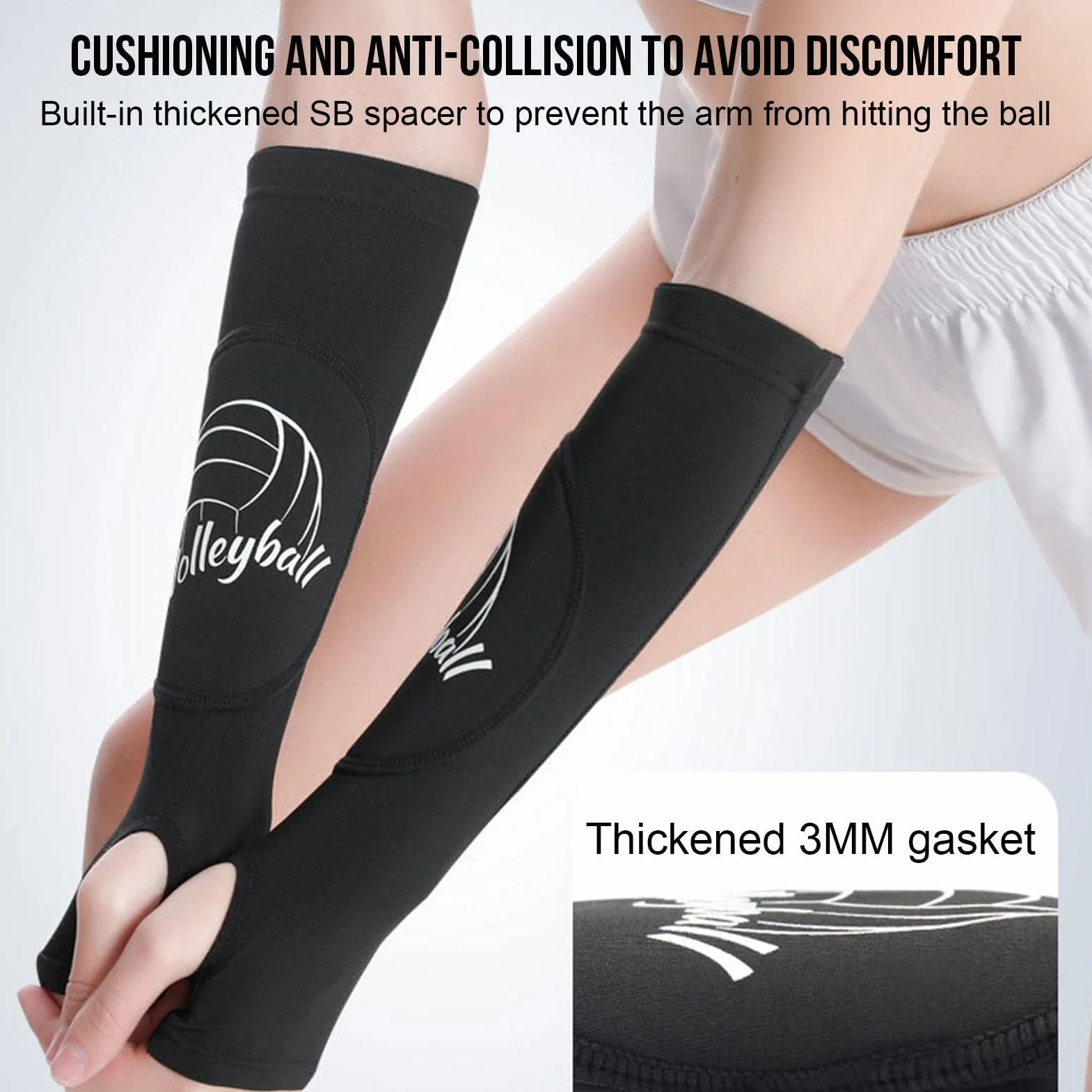 Protège-Bras Volley-Ball Manchons Compression pour Femmes Protection Coudes Bras