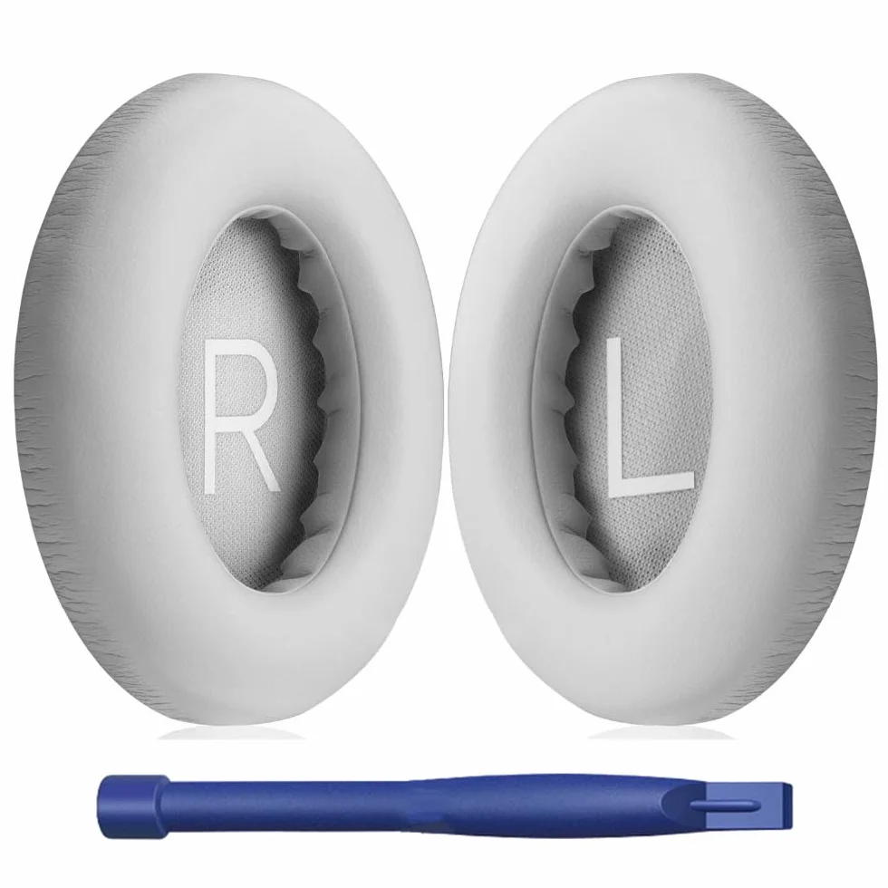 Coussinets de Rechange Bose 700 Cuir synthétique Souple Mousse à mémoire de Forme Gris 1 Paire