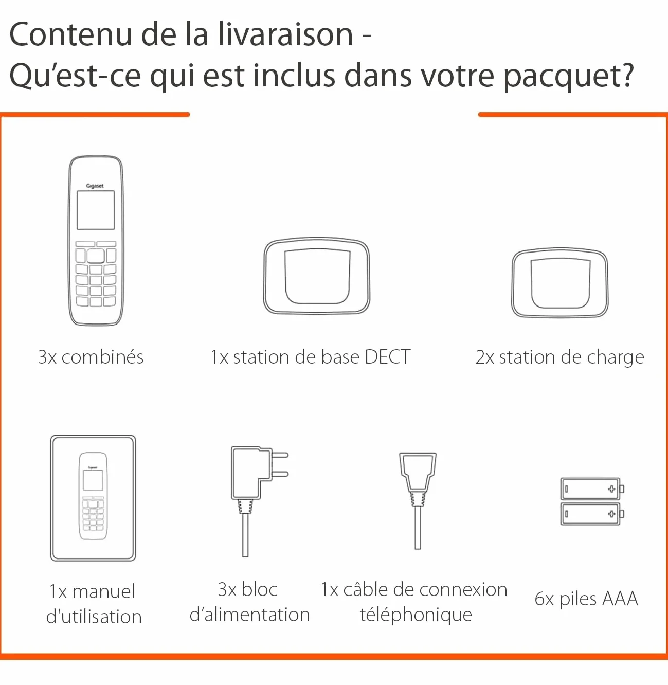 Gigaset Pure 220A Trio - 3 Téléphones DECT sans Fil avec répondeur - Blocage d’Appel et Fonction Mains Libres - Répertoire 80 Contacts, Noir Anthracite [Compatibilité avec DE, IT, FR, NL, Che, AUT]