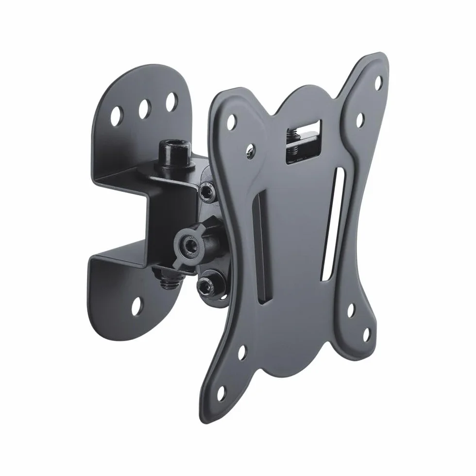 PureMounts FM10-100 Support Mural pour TV avec 33-69cm (13-27"), VESA: 100x100, basculable: 3°/-12°, pivotement: +/-25°, Distance du Mur: 75mm, Charger Max: 25kg, Noir PM-FM10-100