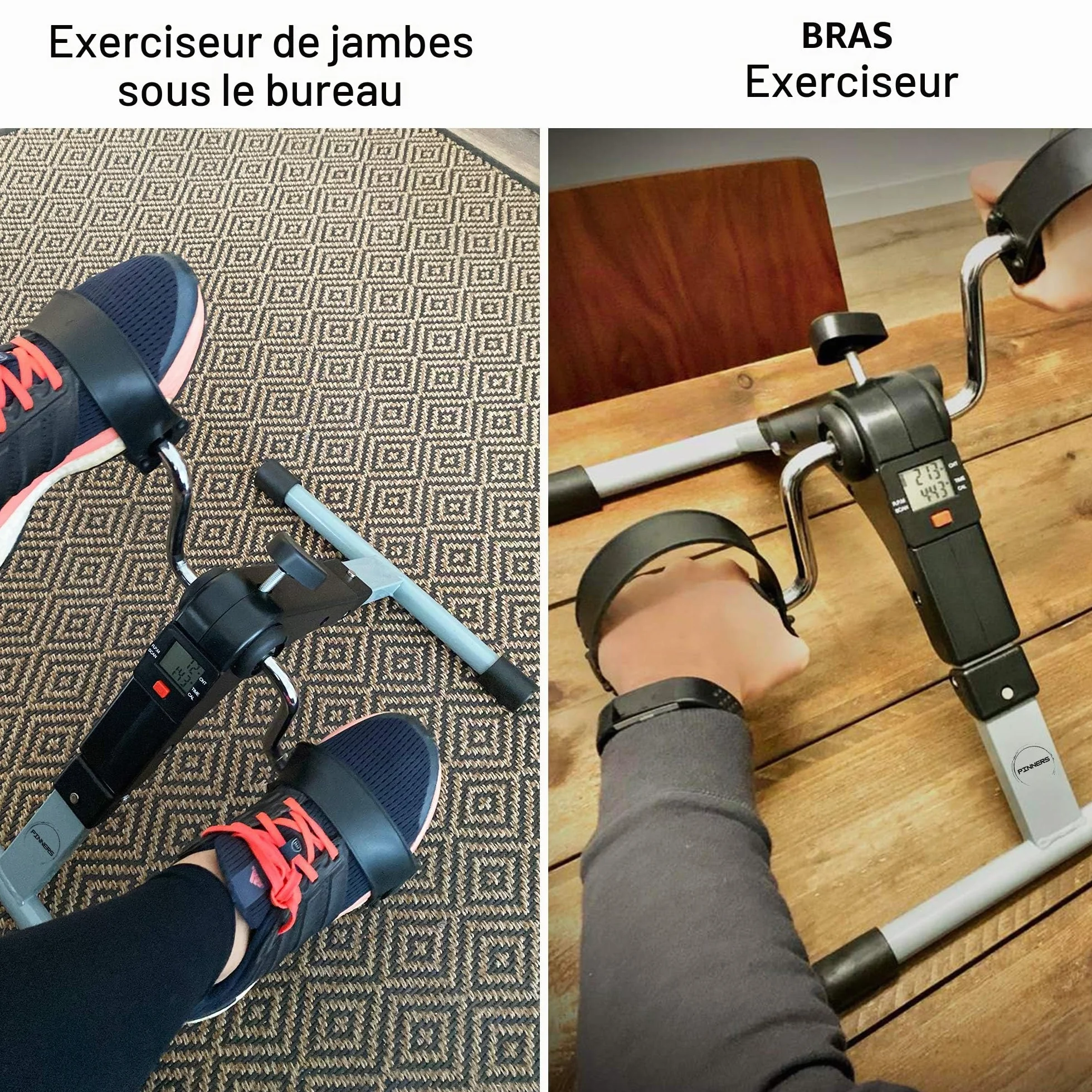 Mini Vélo d'Appartement Pédalier Pliable avec Résistance Réglable et Ecran LCD pour Seniors