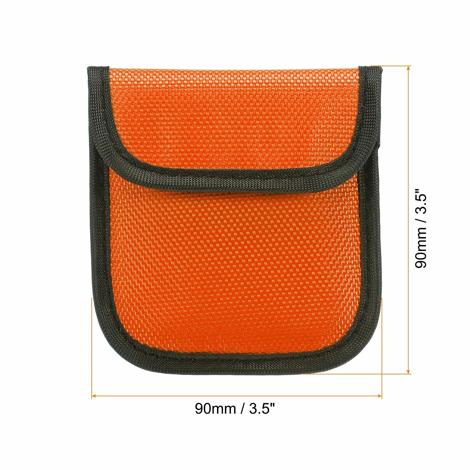 PATIKIL 58 mm Appareil Photo Filtre Boîtier, Appareil Photo Filtre Boîtier Pochette Imperméable Antipoussière Filtre Transport Sac pour Photographie Filtre Stockage, Orange
