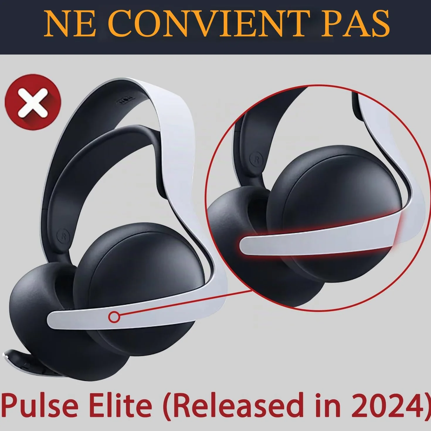 SOULWIT Mousse Coussin Coussinets pour Sony PlayStation 5 Pulse PS5 3D Wireless Casque Anti-Bruit