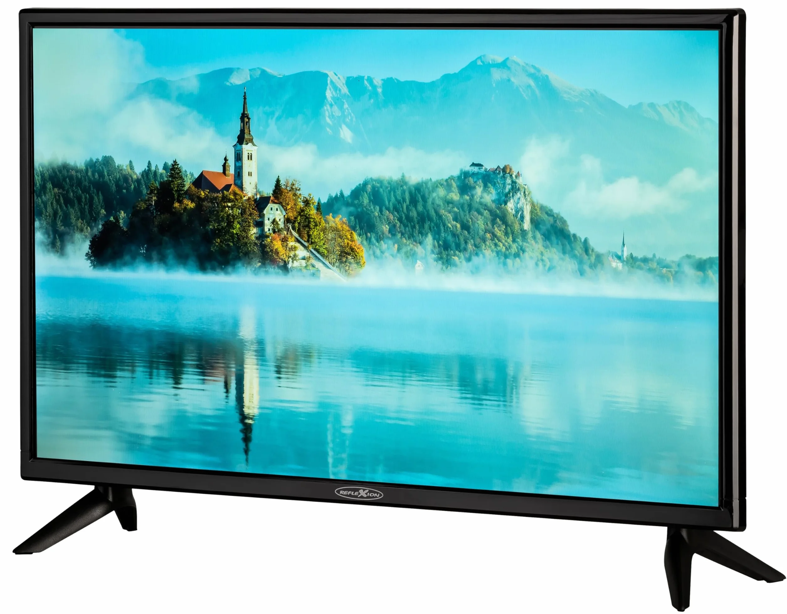 Reflexion LED2425 Téléviseur LED 60 cm pour Caravane/Camping-Car/Caravane/Bateau/Camion 12/230 V Full HD Triple Tuner avec DVB-T2HD, DVB-S2, DVB-C, Fente CI + Fonction d'enregistrement (PVR)