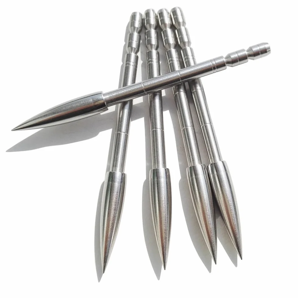 Pointe de flèche Tir à l'arc Broadhead Acier Inoxydable 12pcs ID 4.2mm